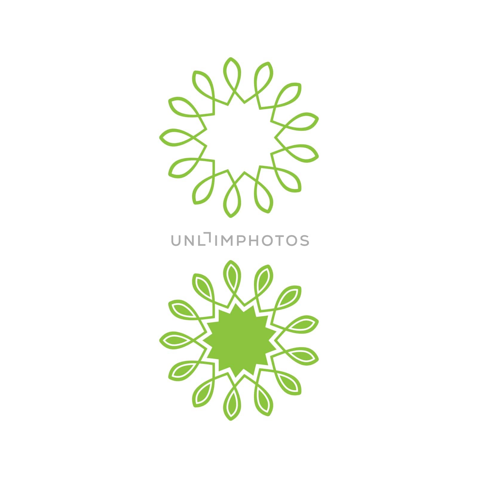 Vegan element Vector icon design illustration Template