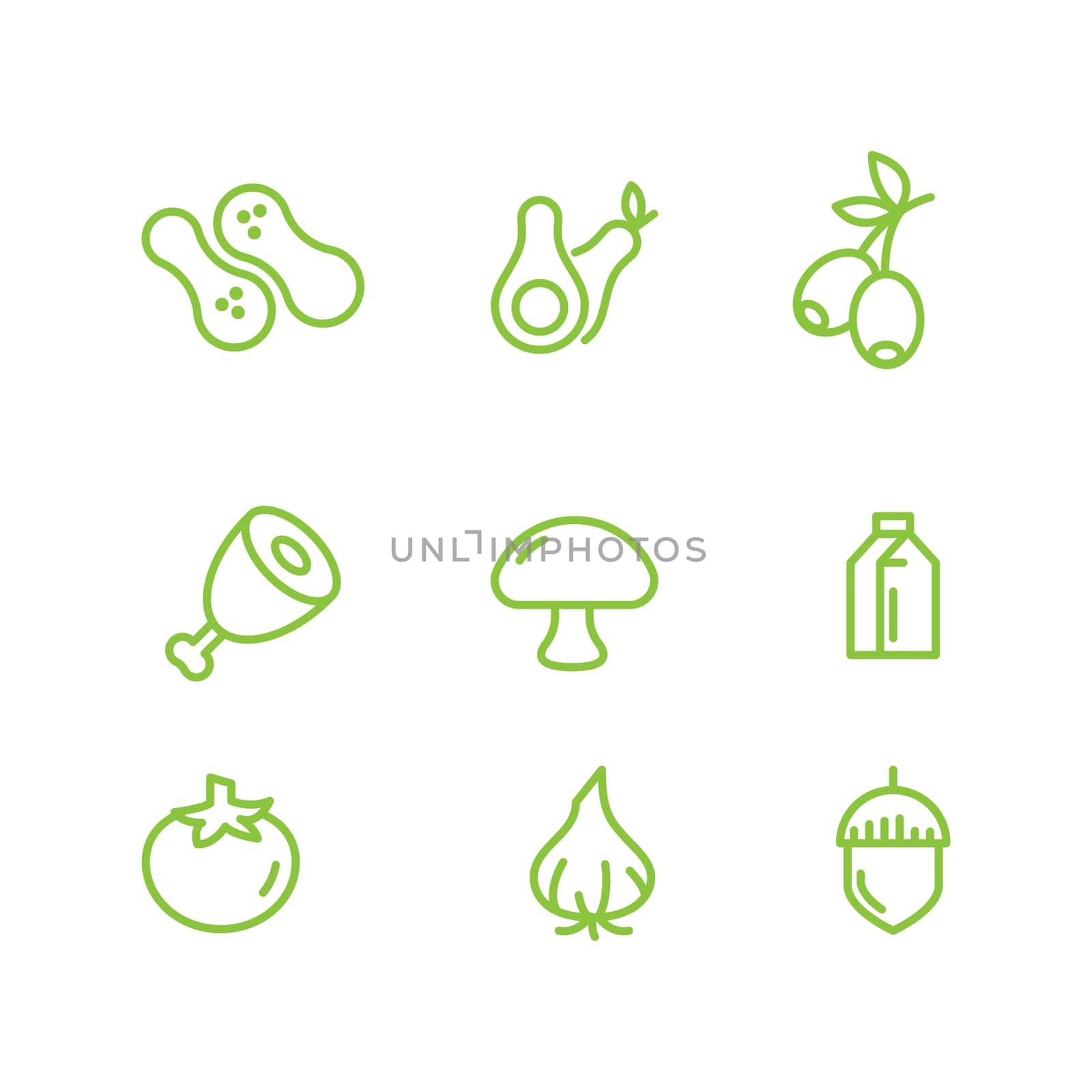Vegan element Vector icon design illustration Template