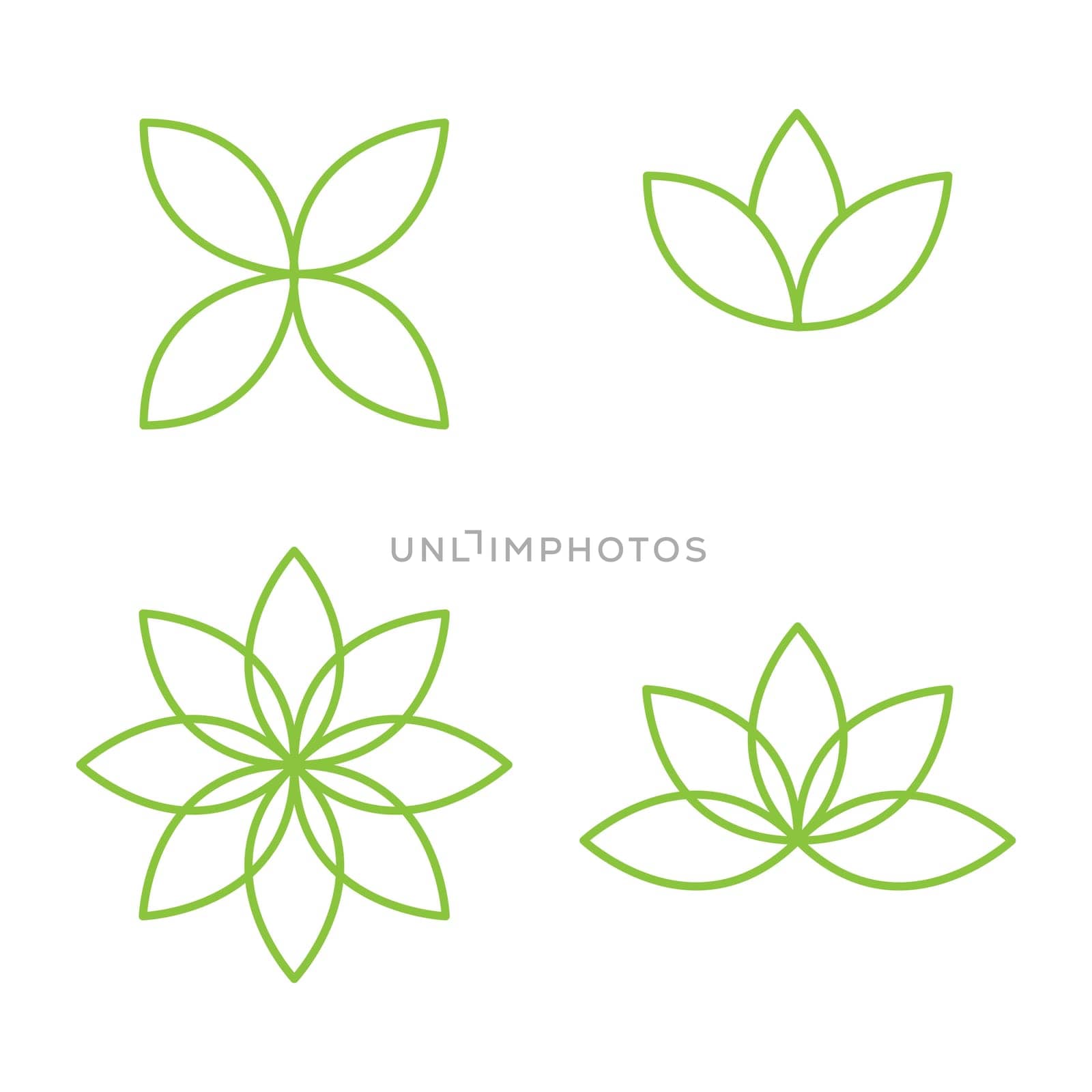 beauty lotus flower vector icon design template