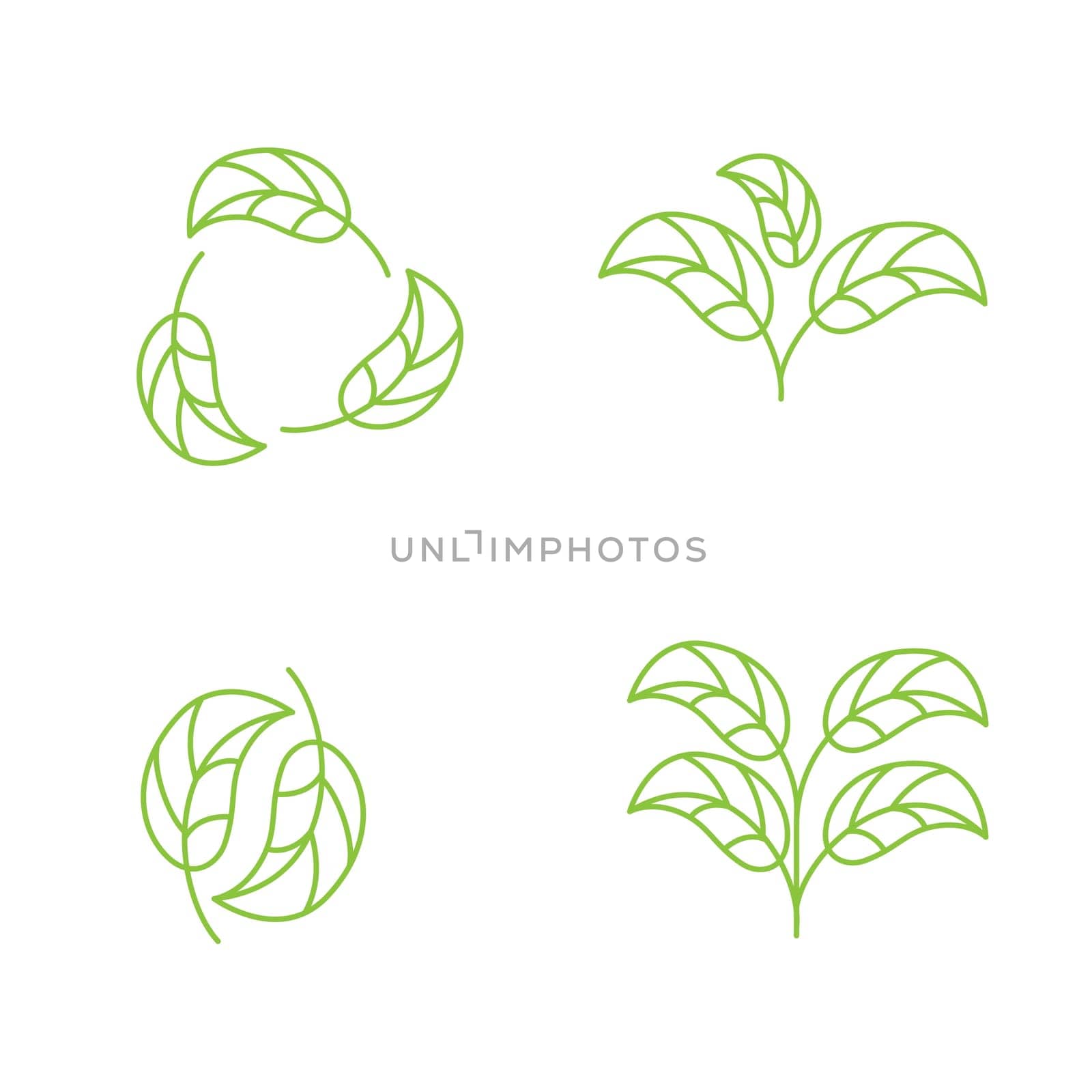 Vegan element Vector icon design illustration Template
