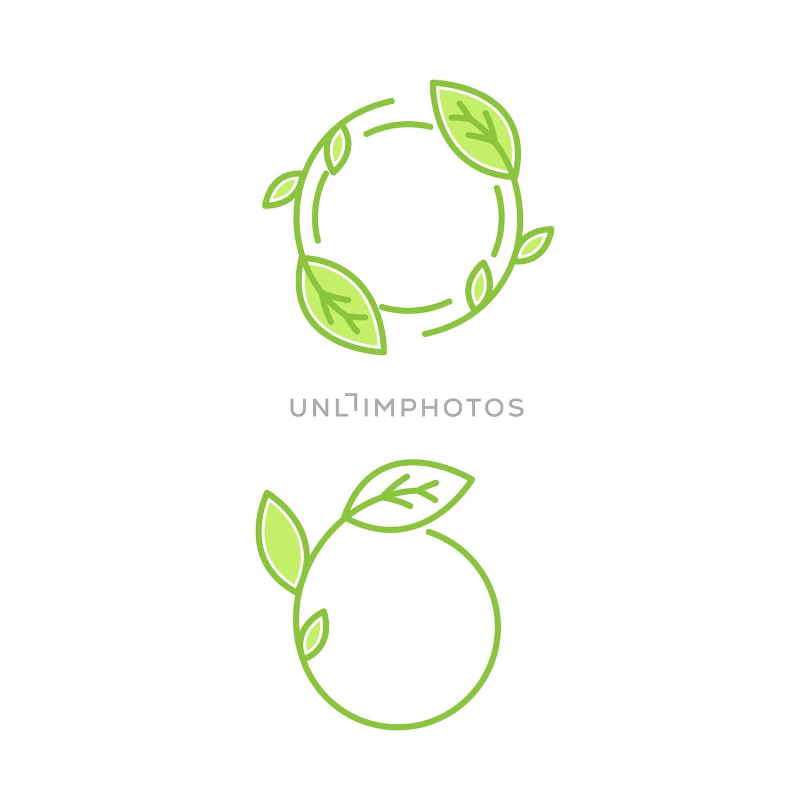 Vegan element Vector icon design illustration Template