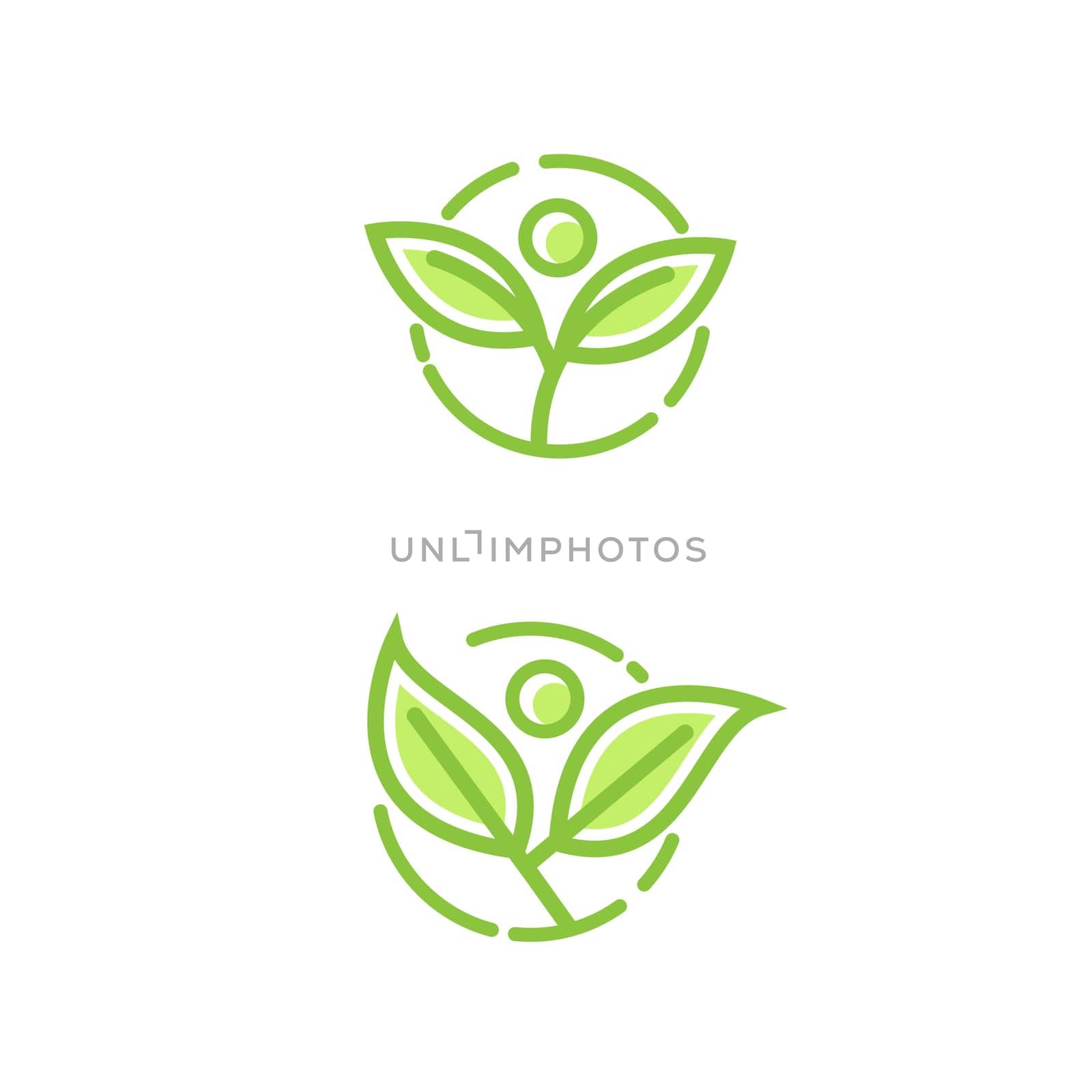 Vegan element Vector icon design illustration Template