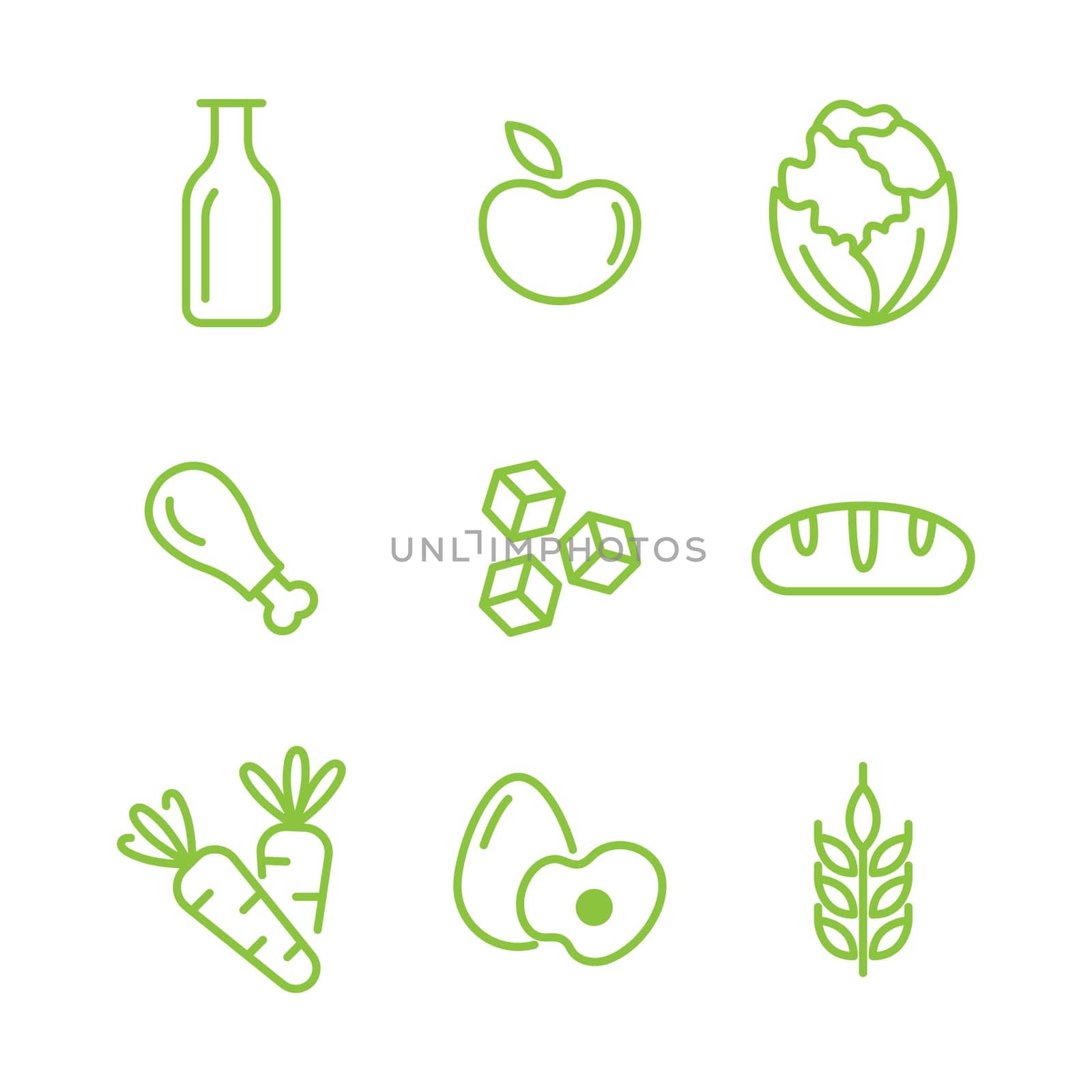 Vegan element Vector icon design illustration Template