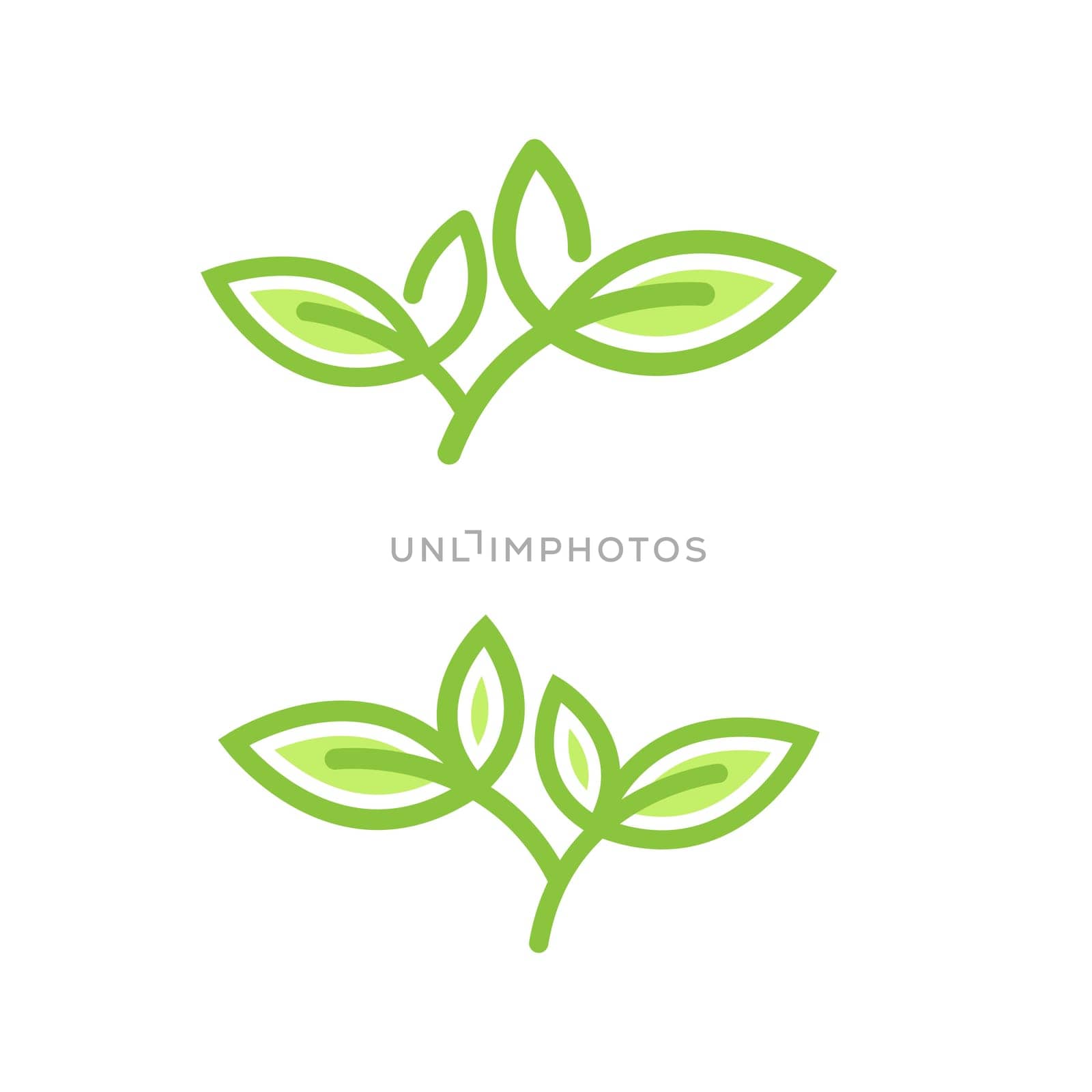 Vegan element Vector icon design illustration Template