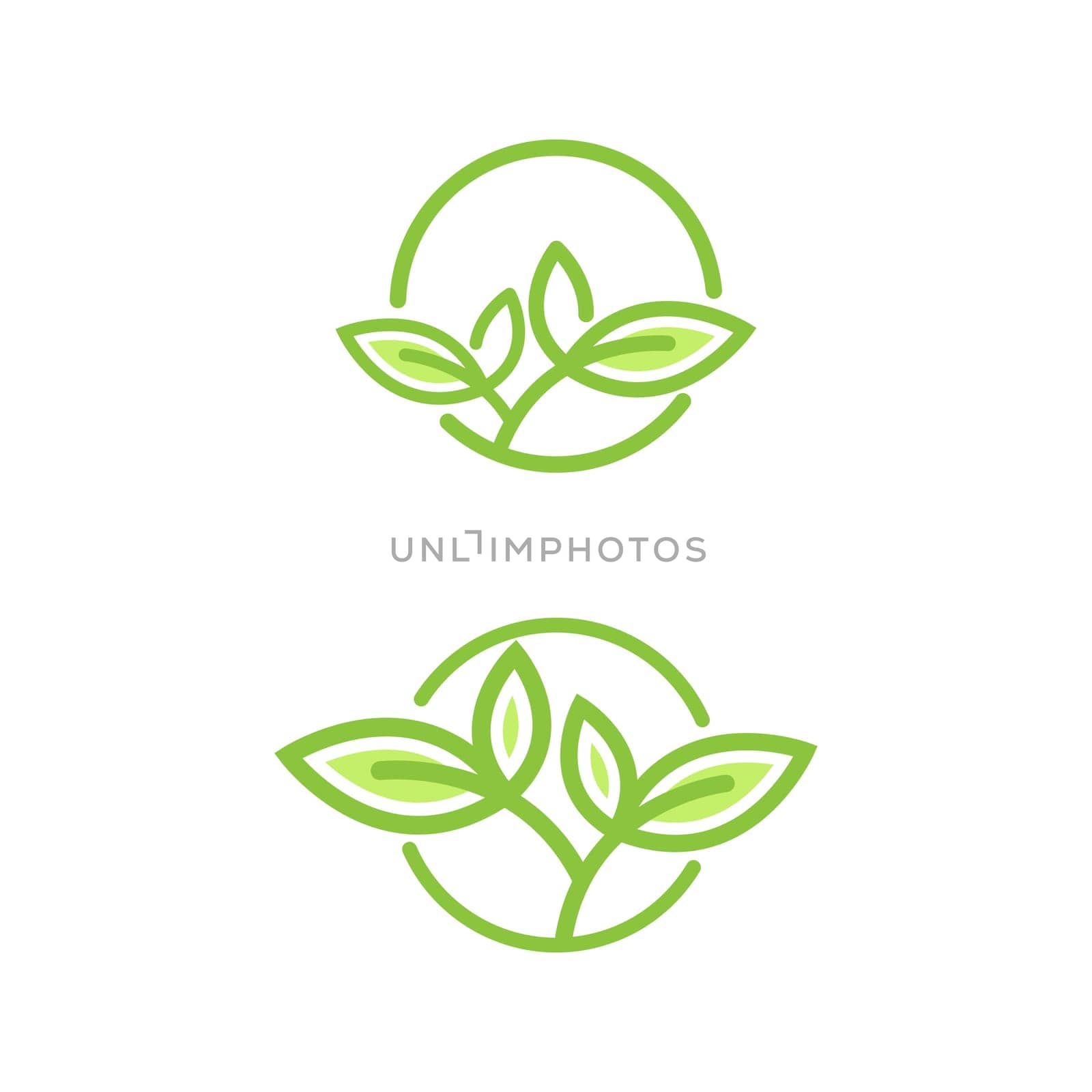 Vegan element Vector icon design illustration Template
