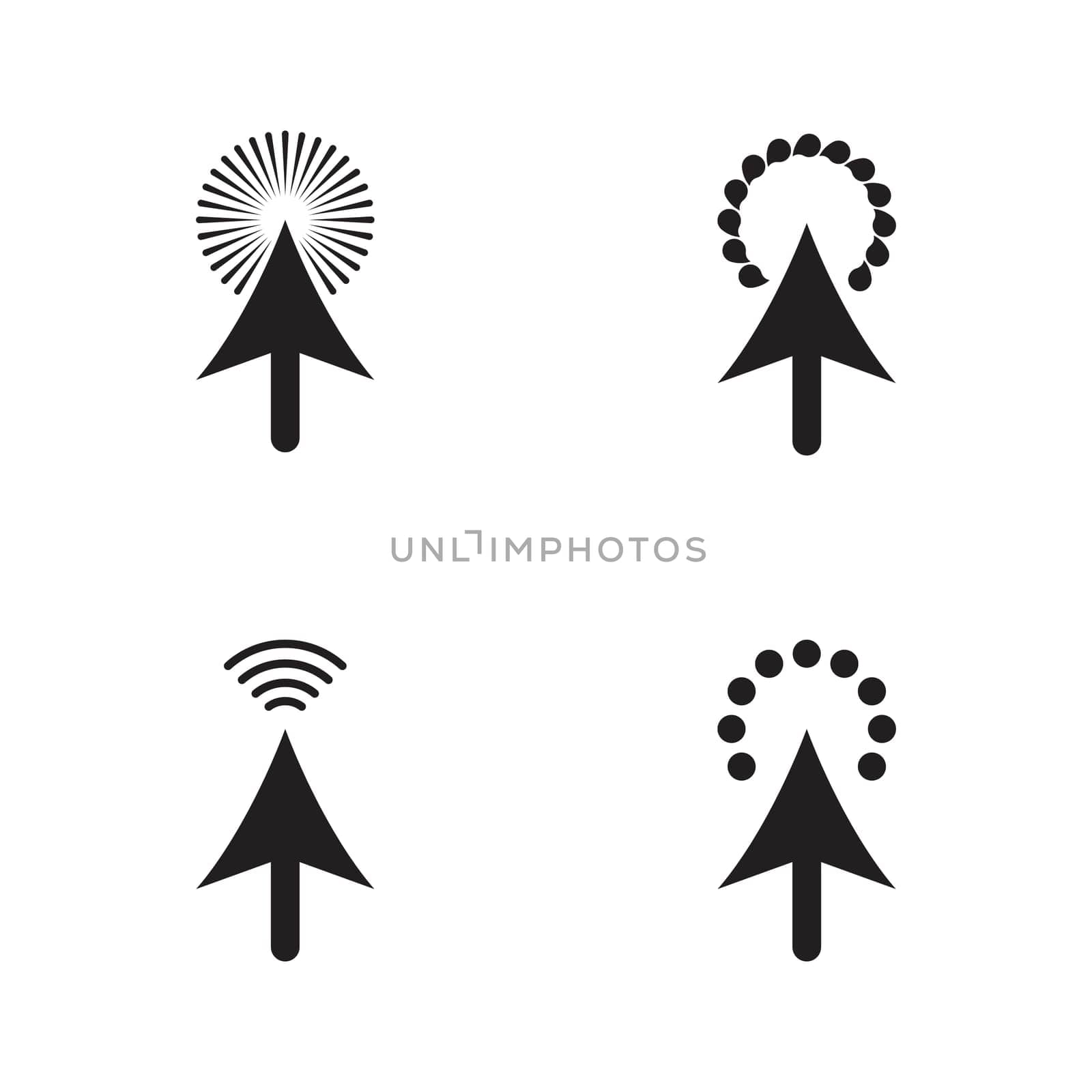 Arrow click loading Vector icon design illustration Template