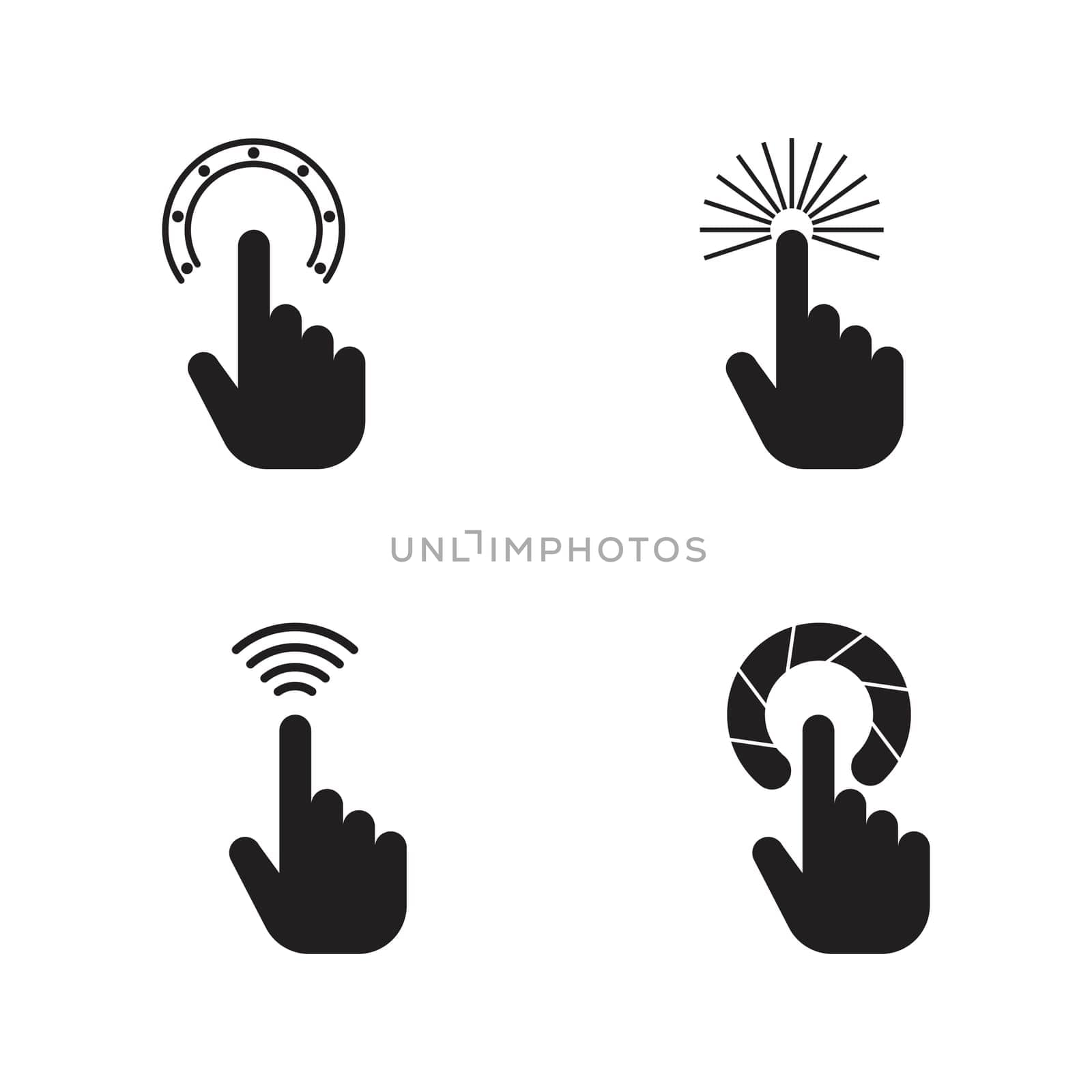 Hand Touch Vector icon design illustration Template