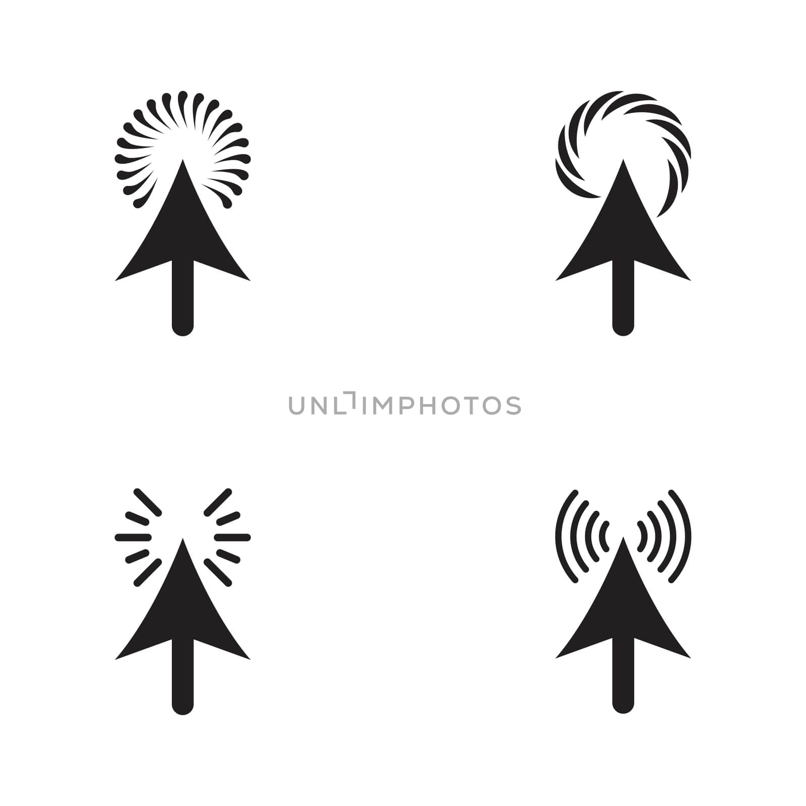Arrow click loading Vector icon design illustration Template