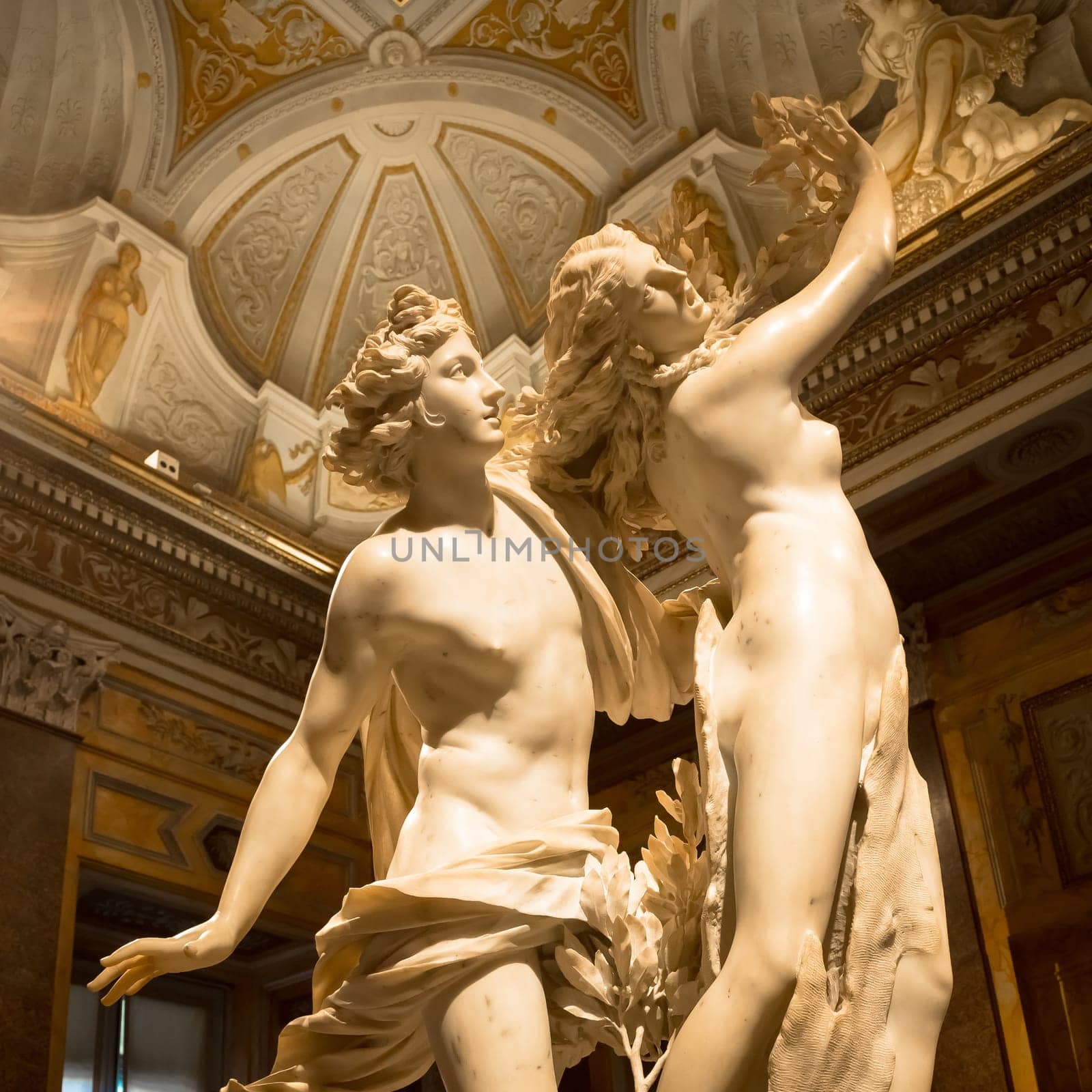 ROME, ITALY - AUGUST 24, 2018: Gian Lorenzo Bernini masterpiece, Apollo e Dafne, dated 1625