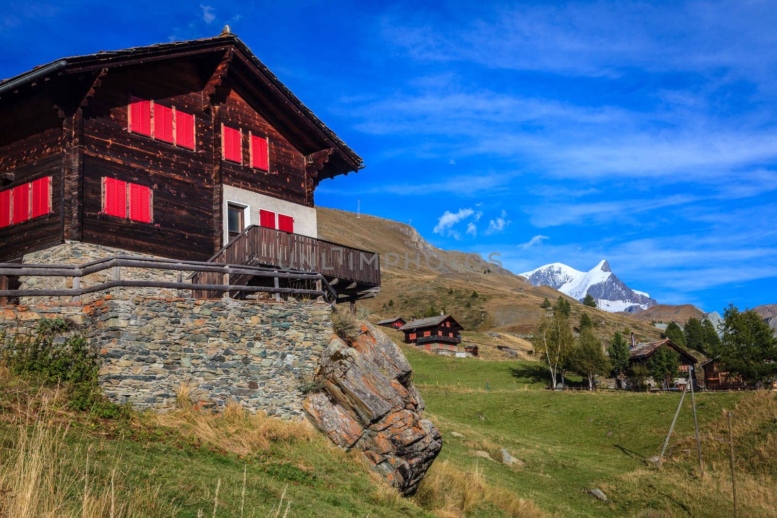 Traditional house in a village near Zermatt, Switzerland