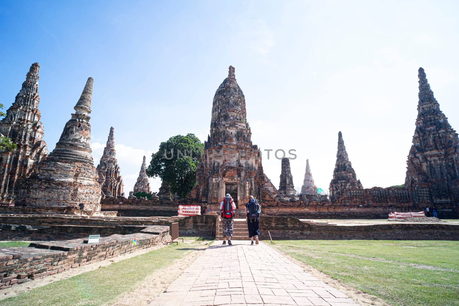 November 2019, Ayutthaya Thailand Tourist visit Wat Chaiwatthanaram is a Buddhist temple in the city of Ayutthaya Historical Park, Thailand