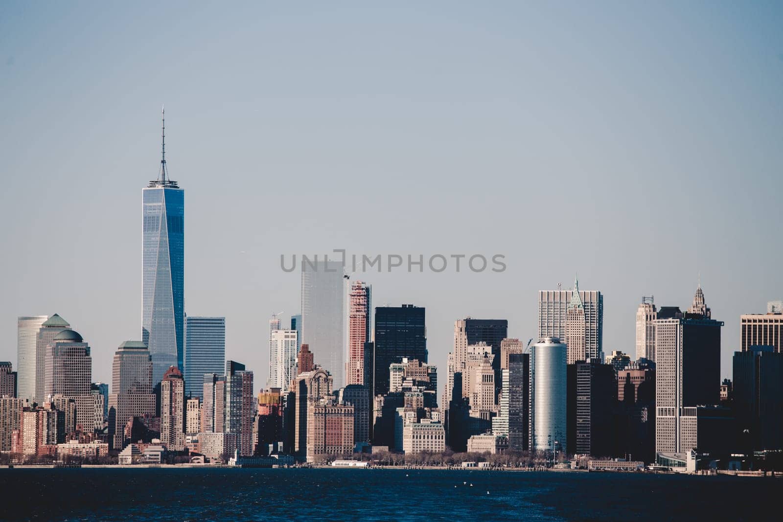 Panoramic view of Lower Manhattan, New York City, USA.