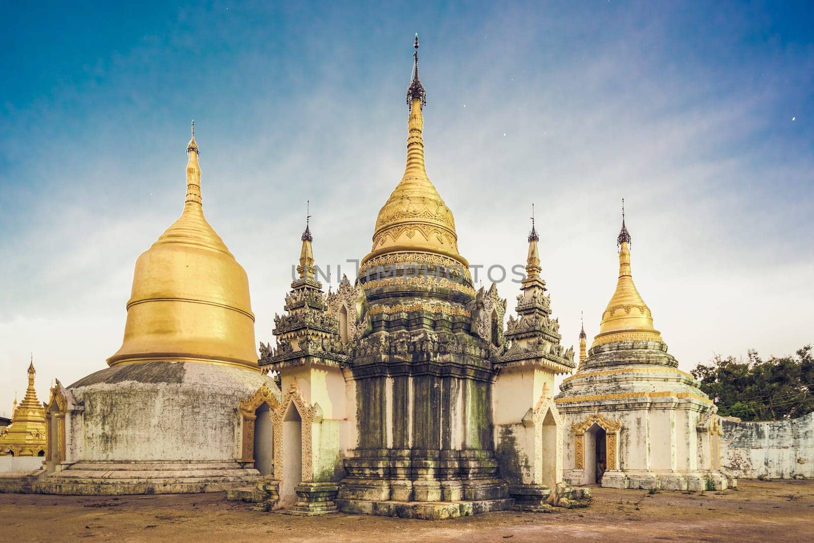 Ancient temple close to Pindaya Cave located next to the town of Pindaya, Shan State, Burma, Myanmar, Famous buddhist pilgrimage site and a tourist attraction.