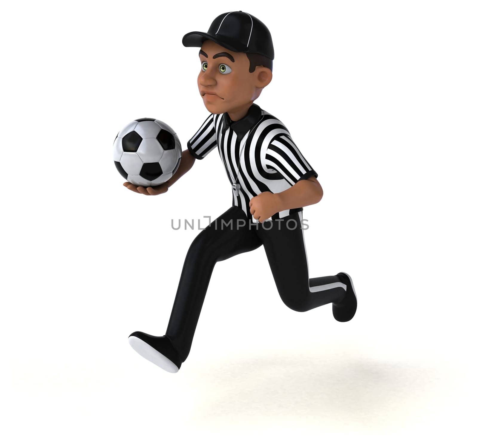 Fun 3D Illustration of an american Referee