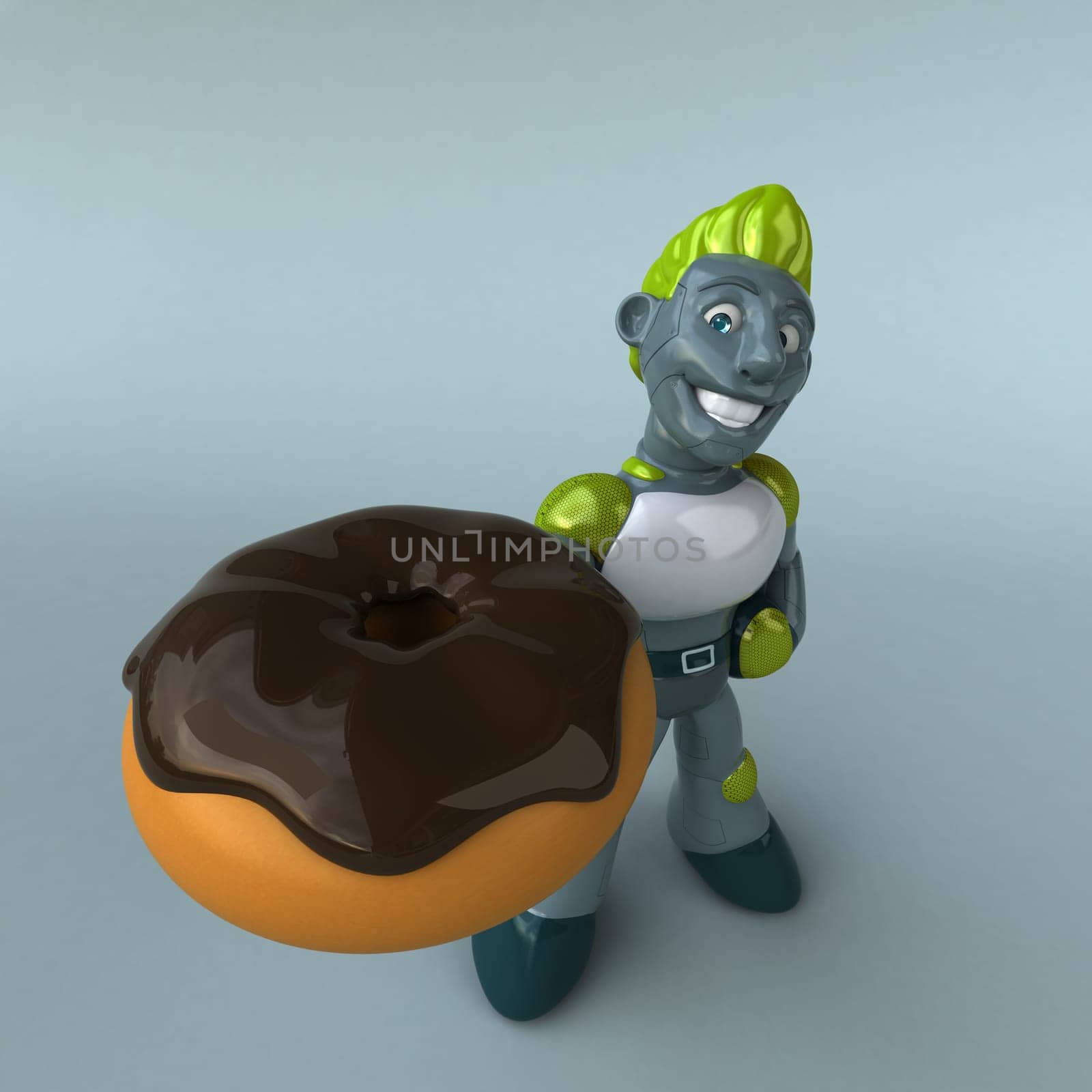 Green Robot - 3D Illustration