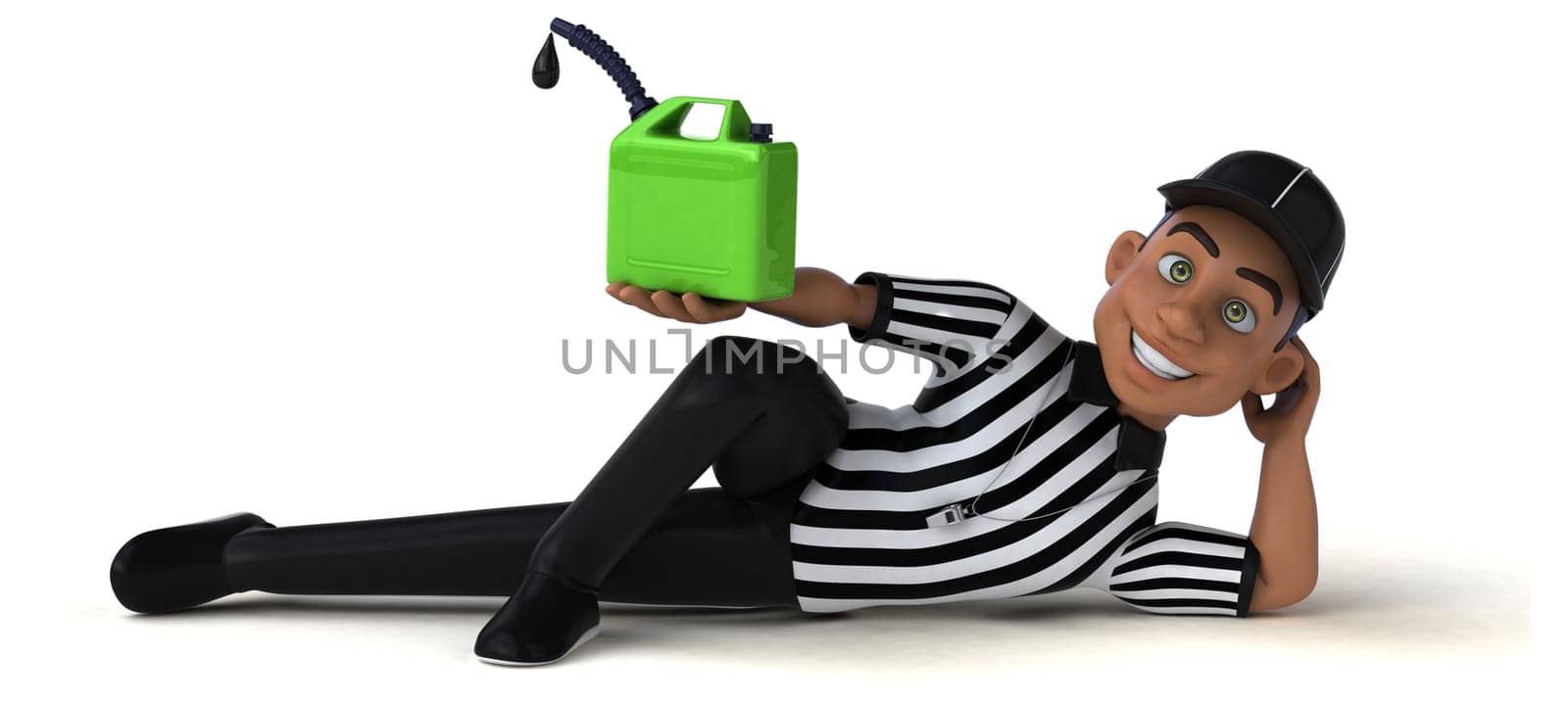 Fun 3D Illustration of an american Referee