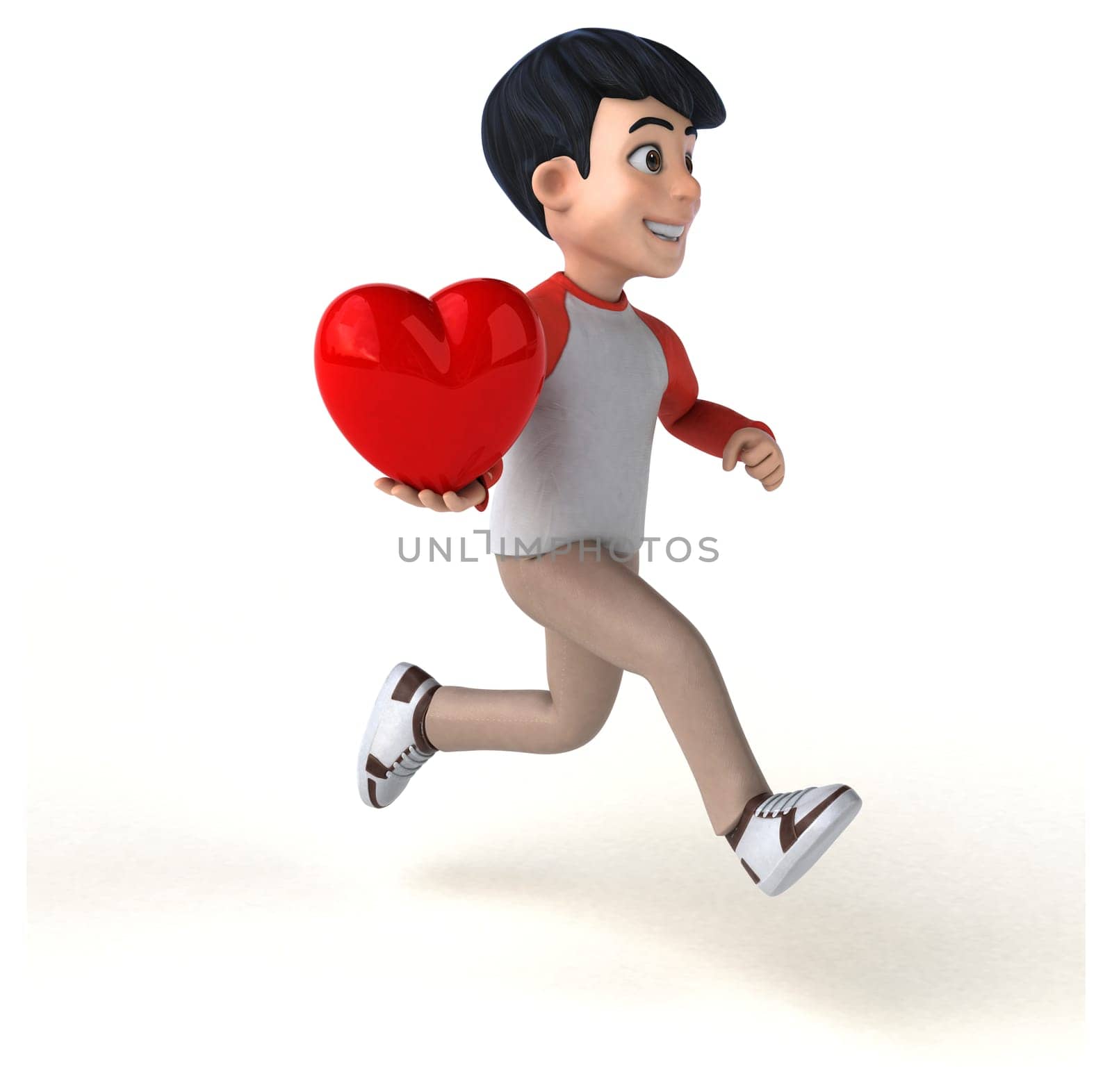 Fun 3D Asian teenager with a manga style