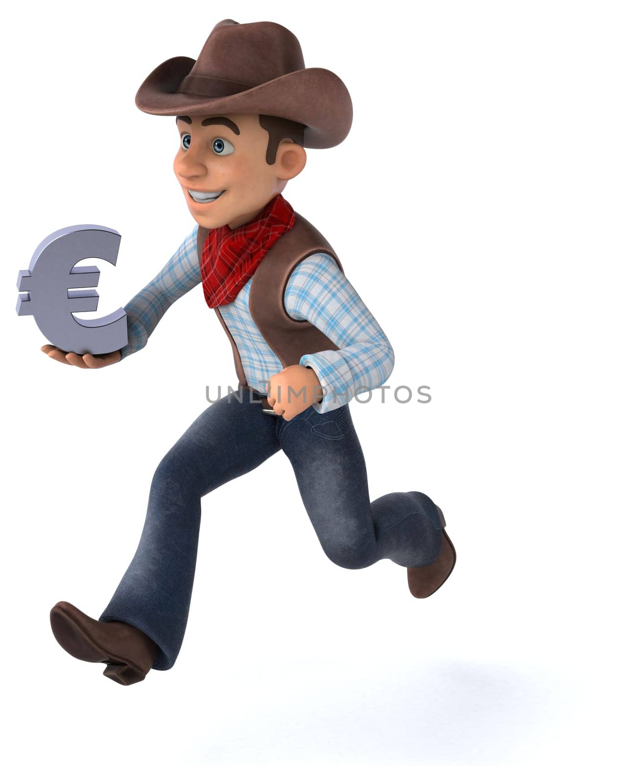 Fun Cowboy - 3D Illustration