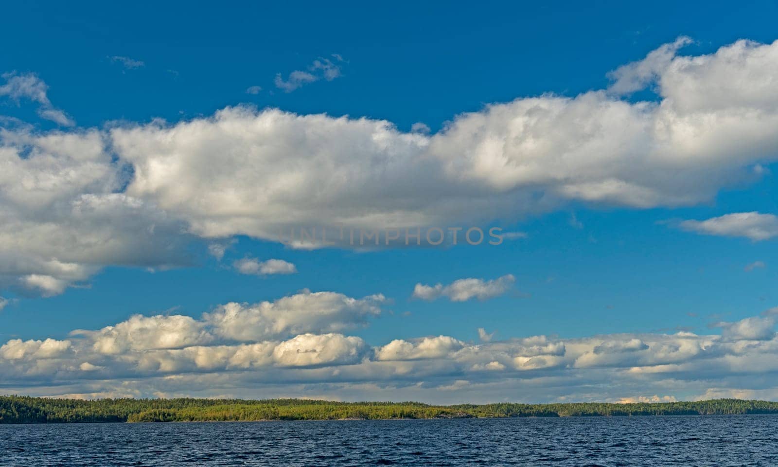 Summer Clouds Over the Great North Woods on Saganaga Lake in the Boundary Waters in Minnesota