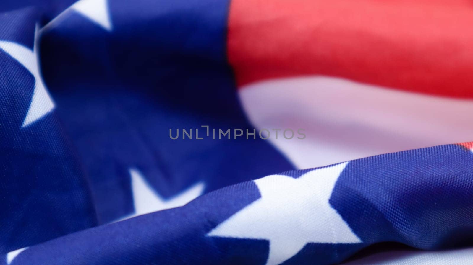 Flag of the United States of America designed during the American War of Independence, close-up