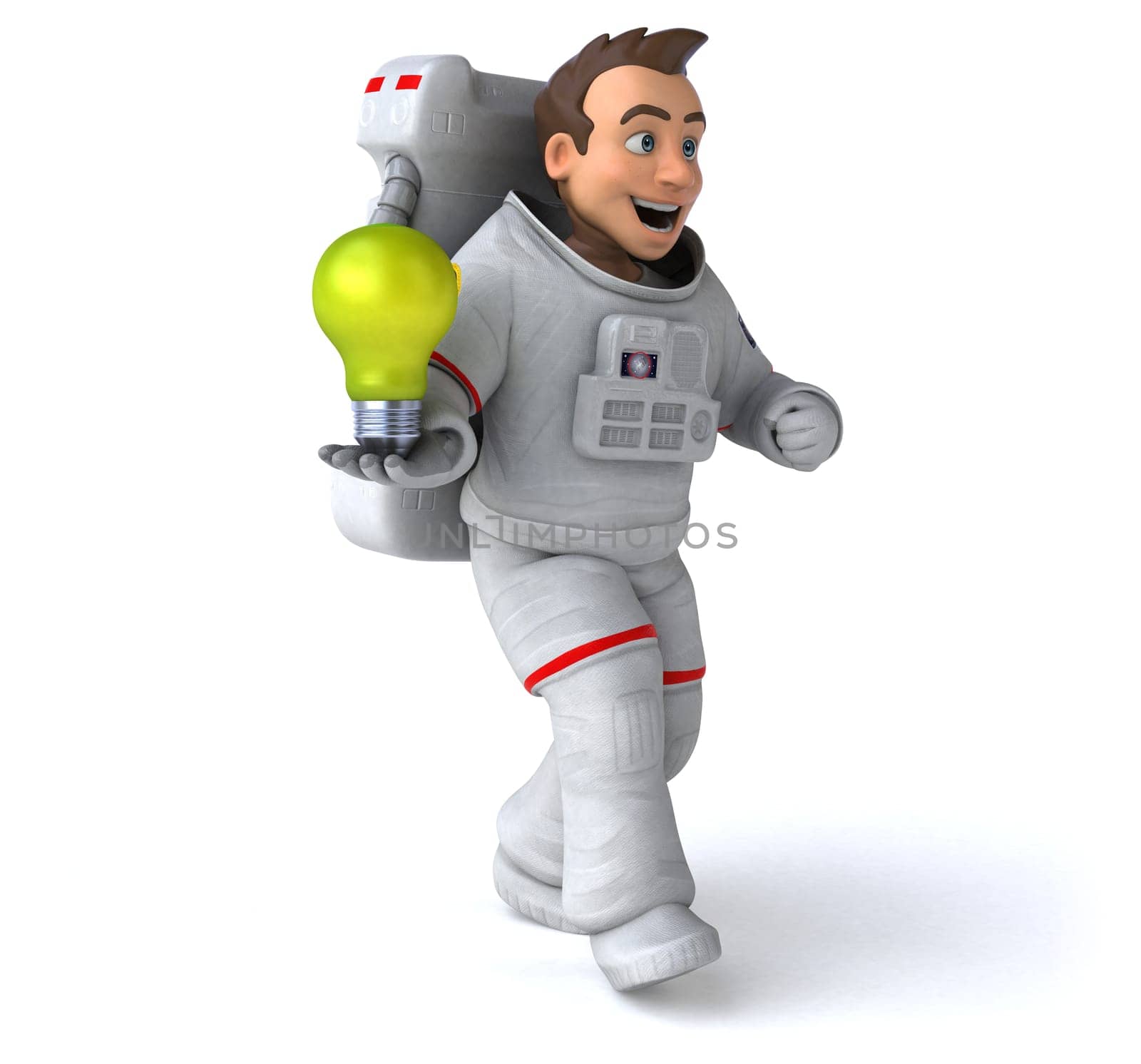 Fun astronaut - 3D Illustration