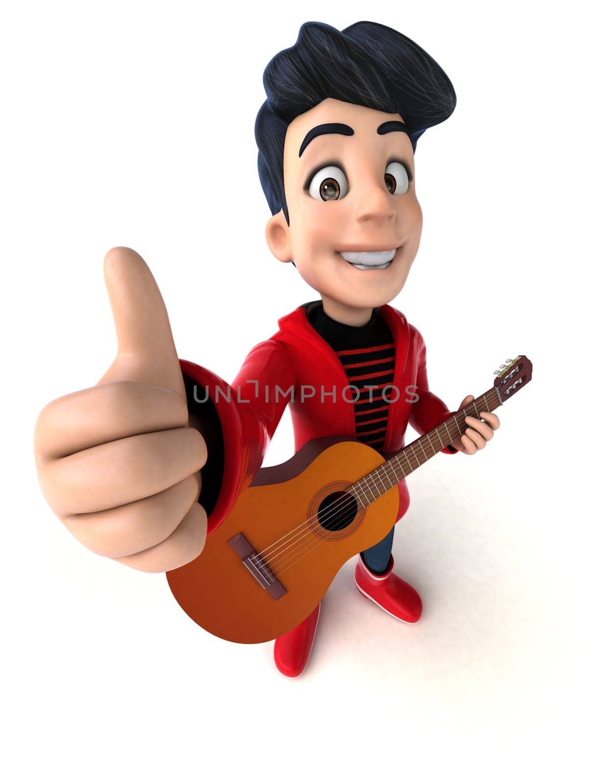 Fun 3D cartoon teenage boy
