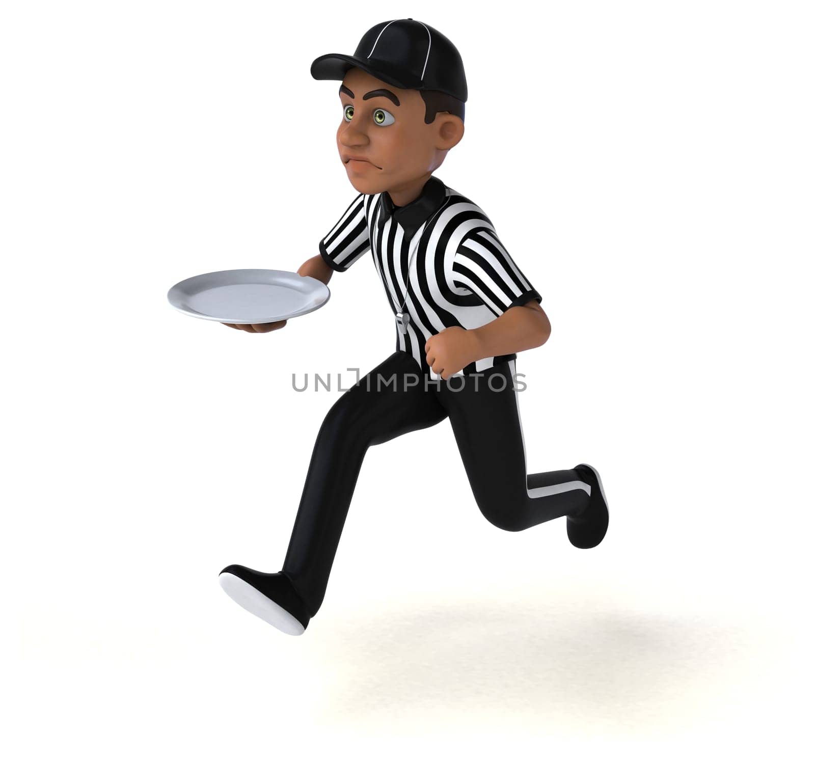 Fun 3D Illustration of an american Referee