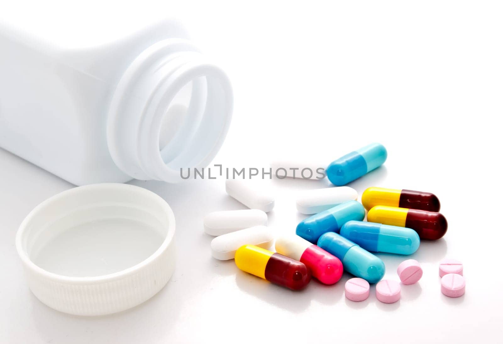 different color pillsDrugs and medicines