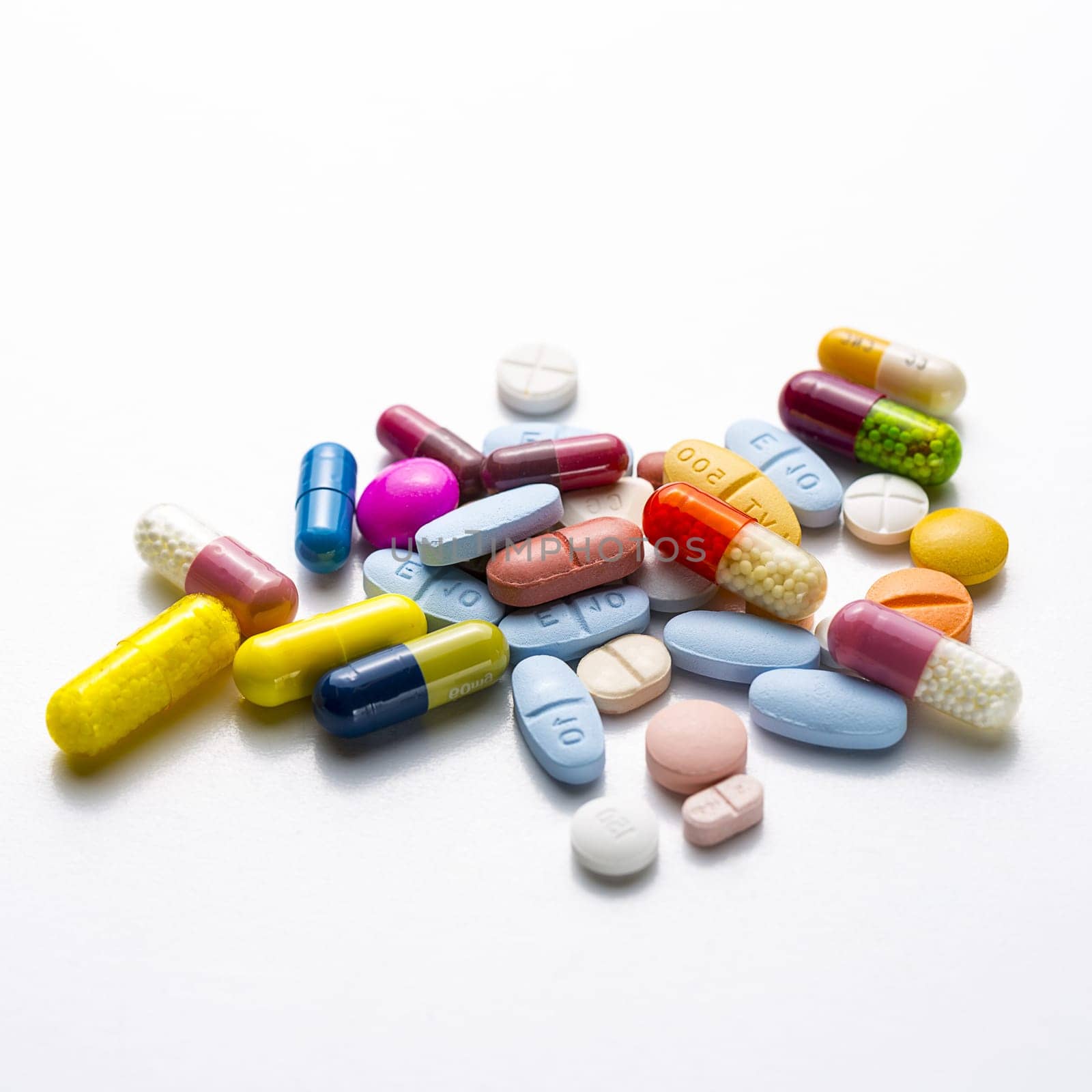 different color pillsDrugs and medicines