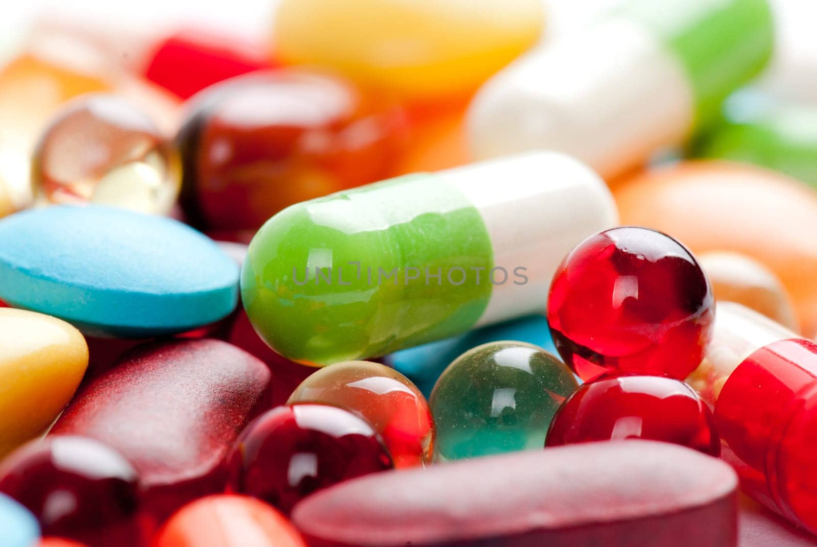 different color pillsDrugs and medicines
