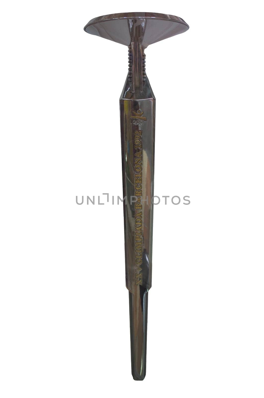 Barcelona 92 Olympic torch replica. Isolated