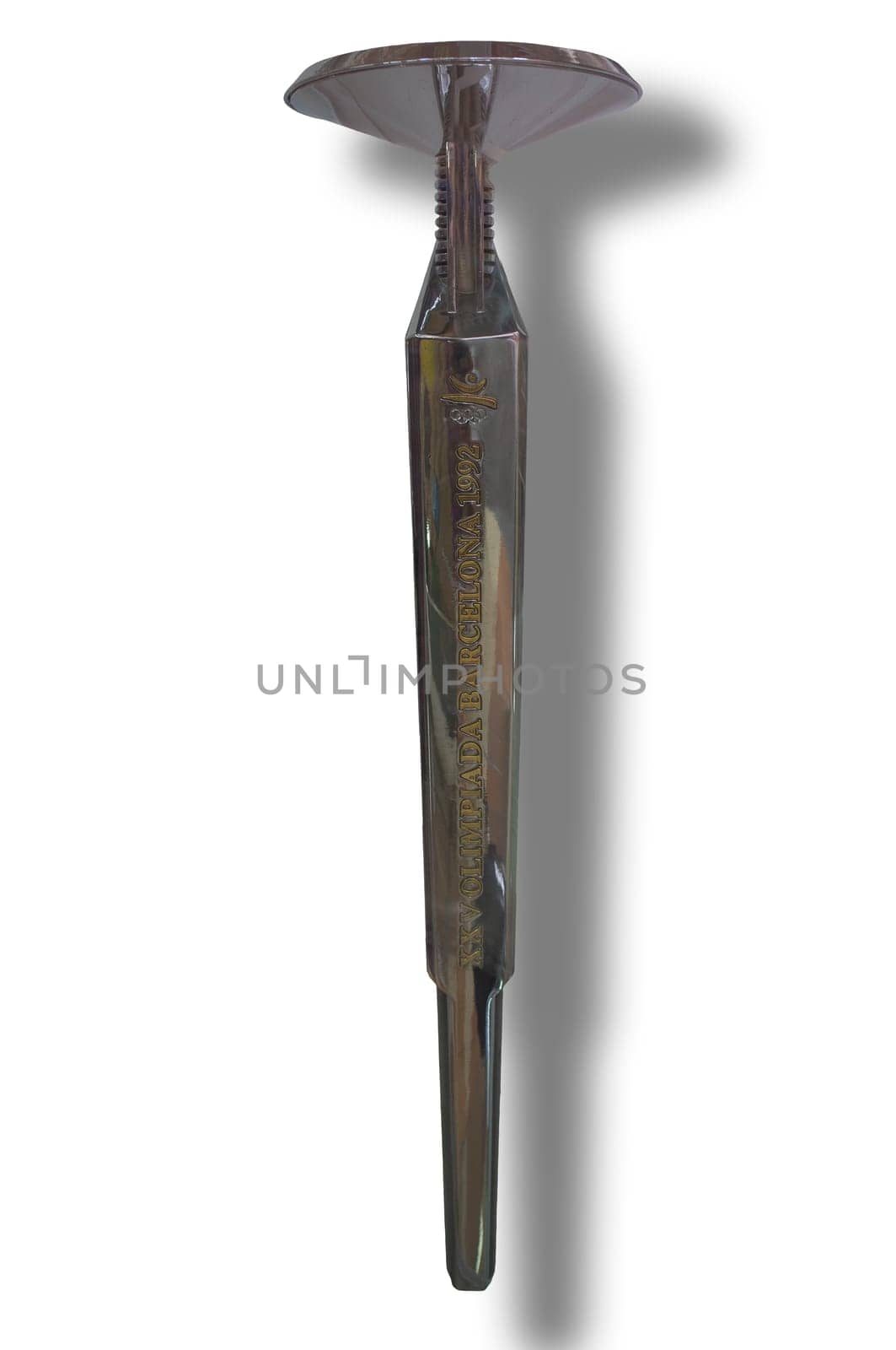 Barcelona 92 Olympic torch replica. Isolated