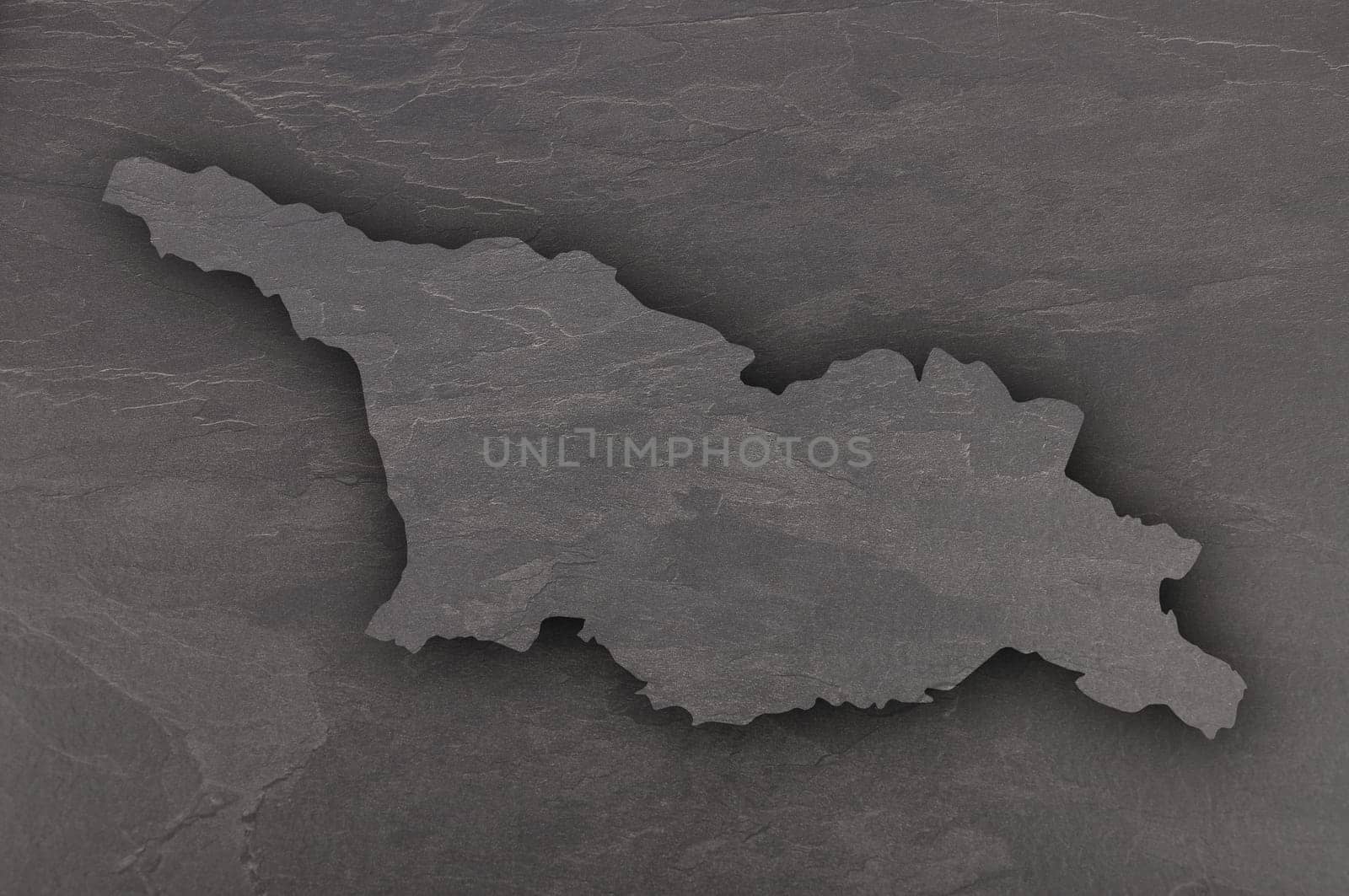 Map of Georgia on dark slate