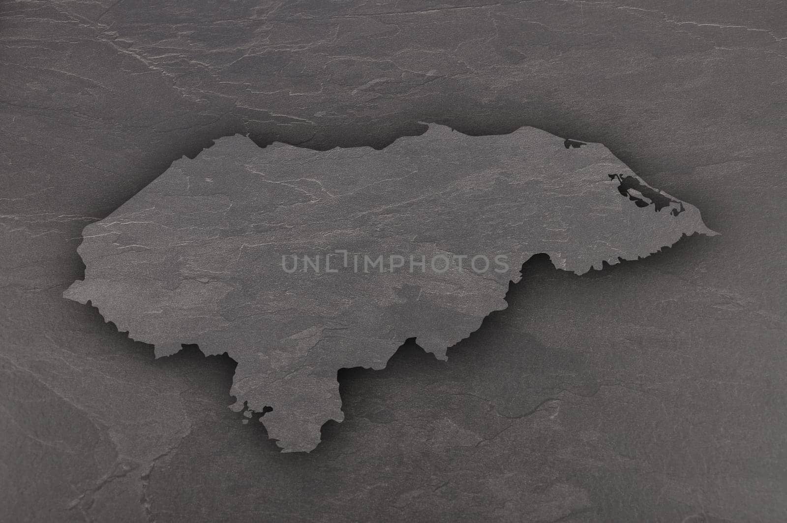 Map of Honduras on dark slate