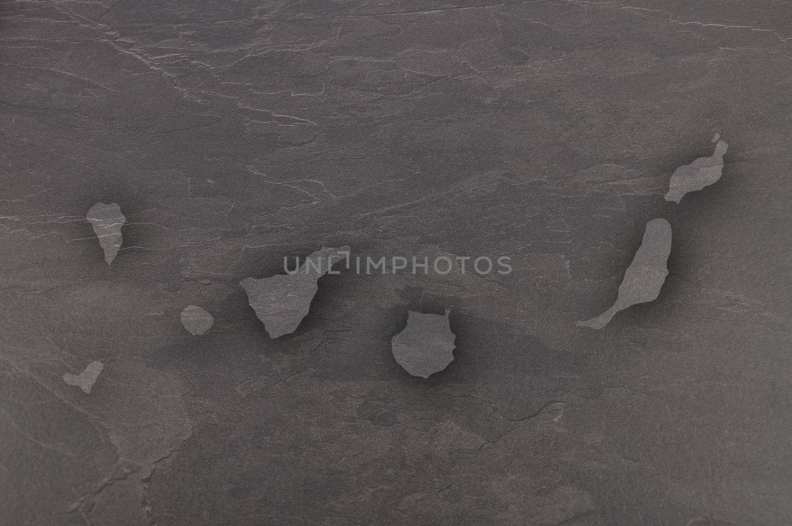 Map of Canary Islands on dark slate