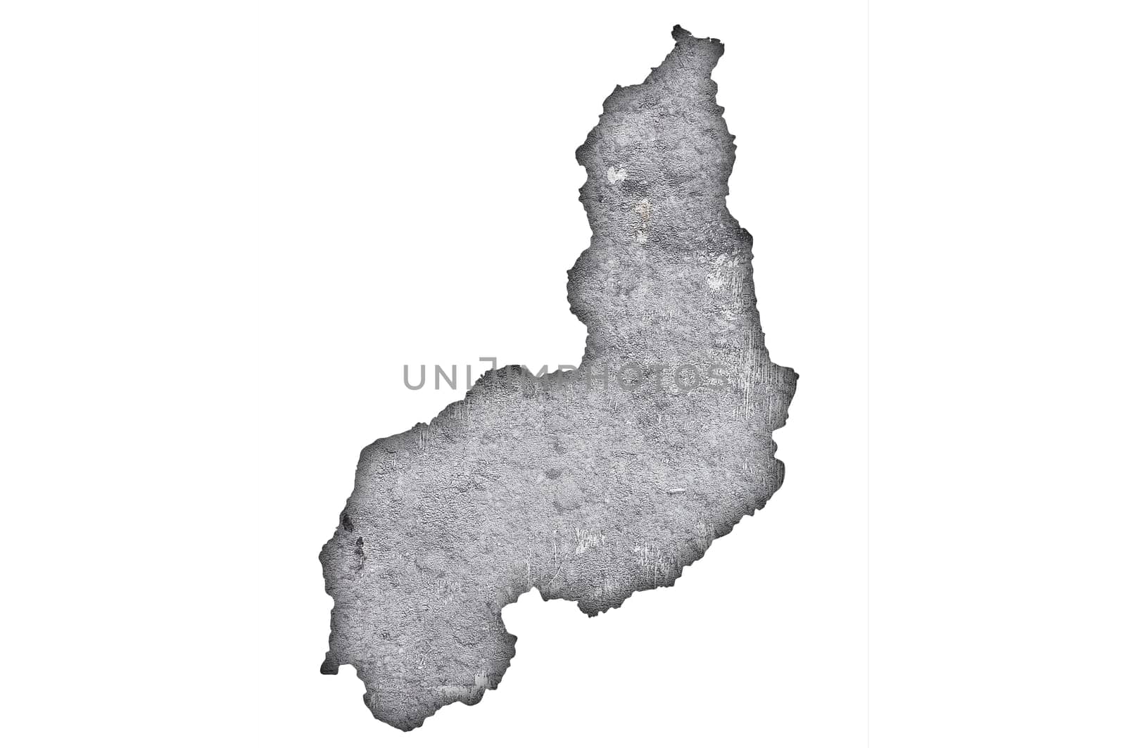 Map of Piaui on weathered concrete