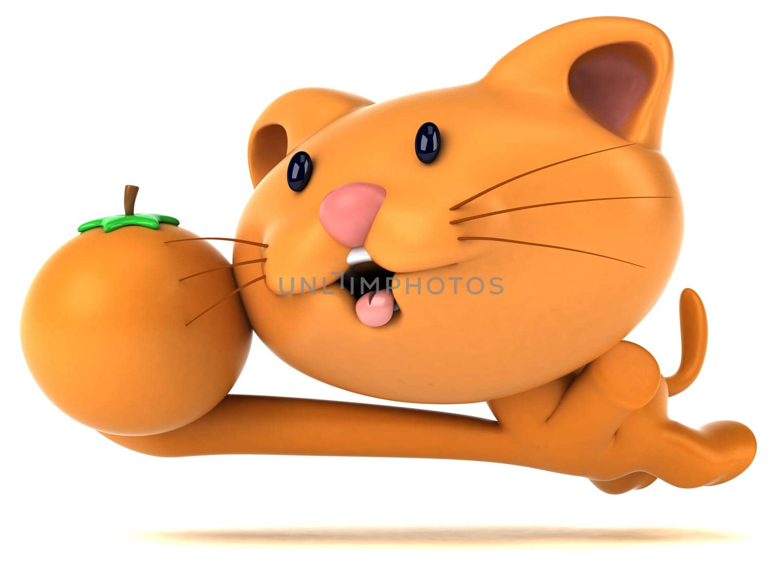 Fun cat - 3D Illustration