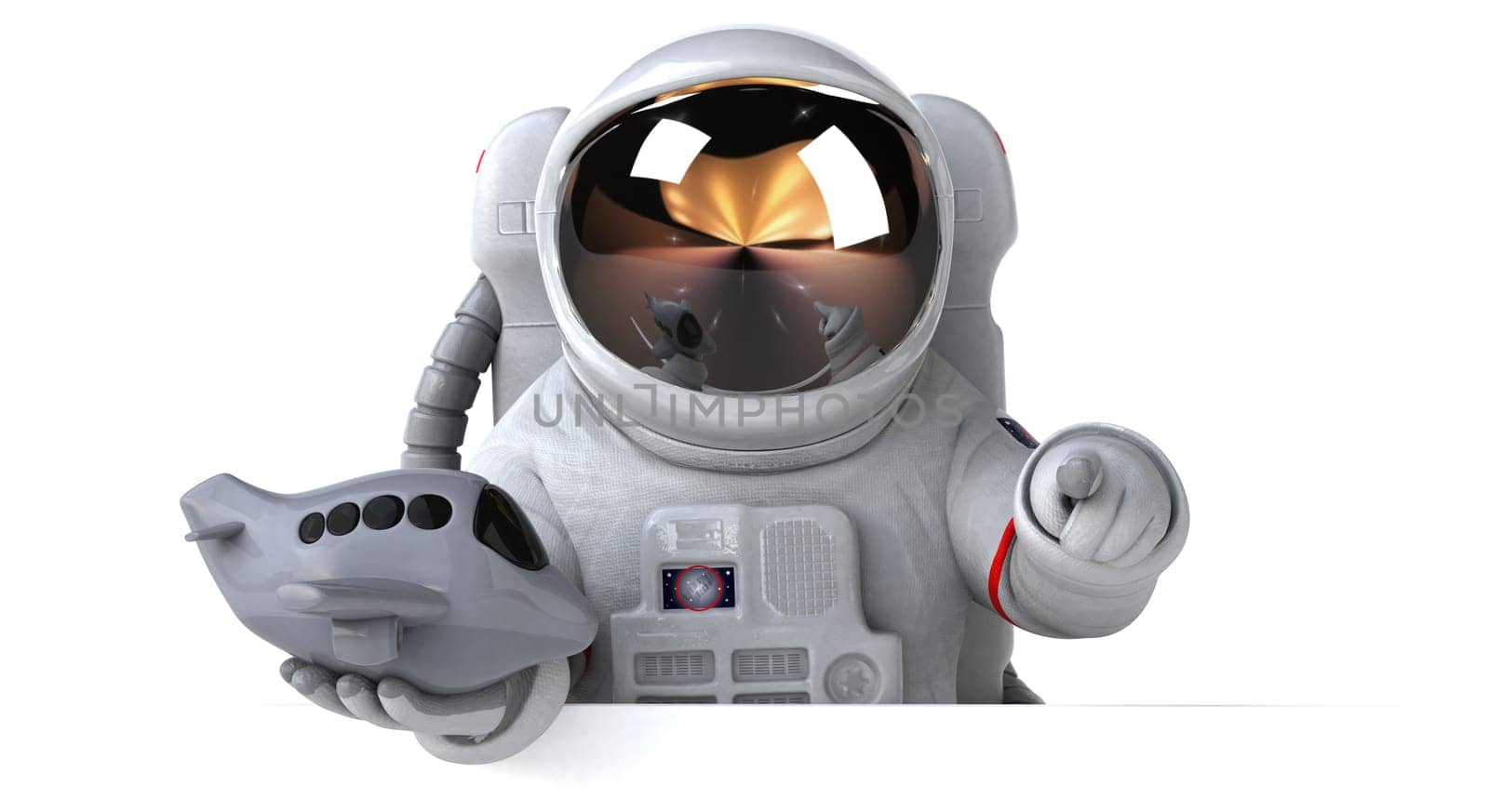 Fun astronaut - 3D Illustration