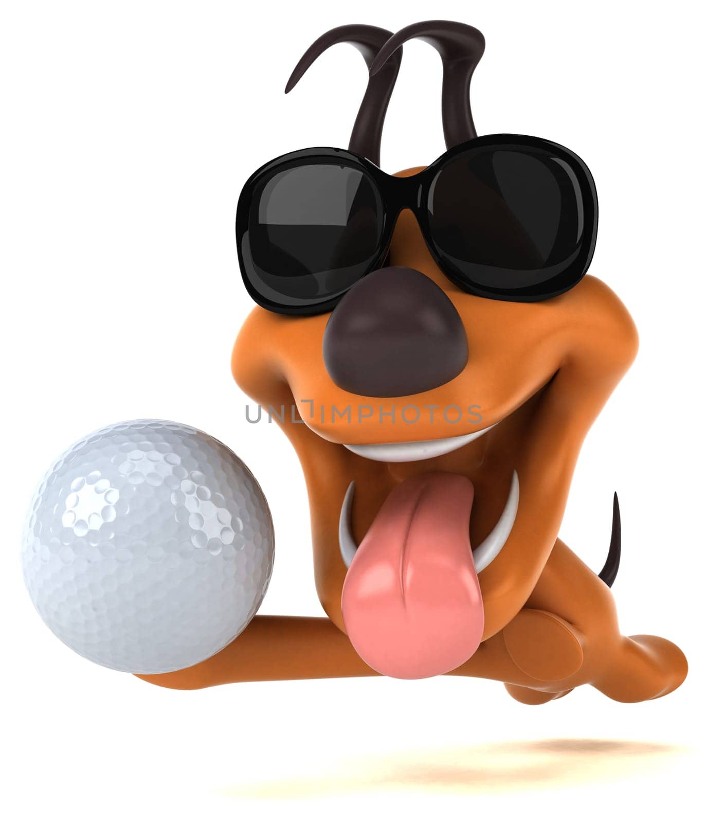 Fun dog - 3D Illustration