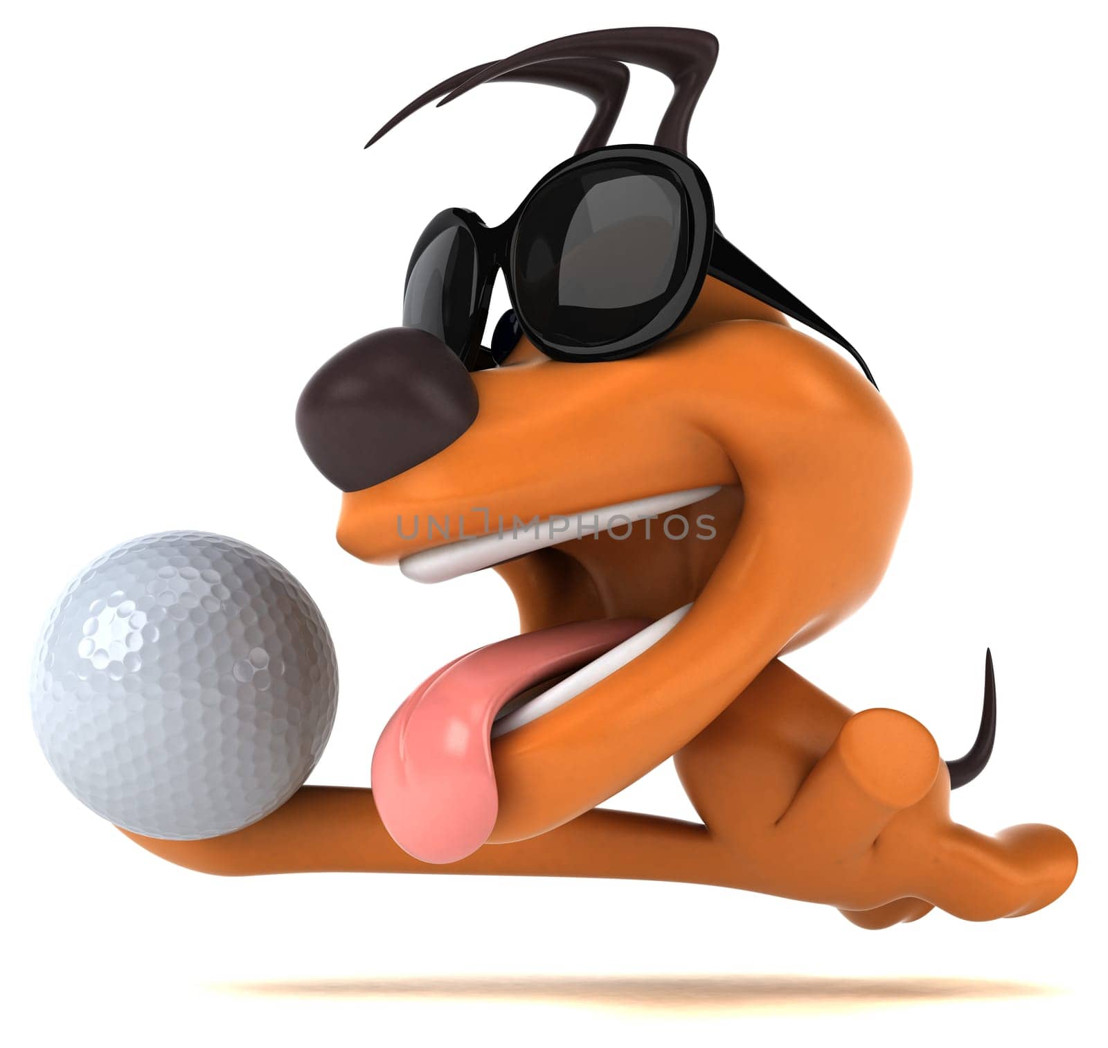 Fun dog - 3D Illustration