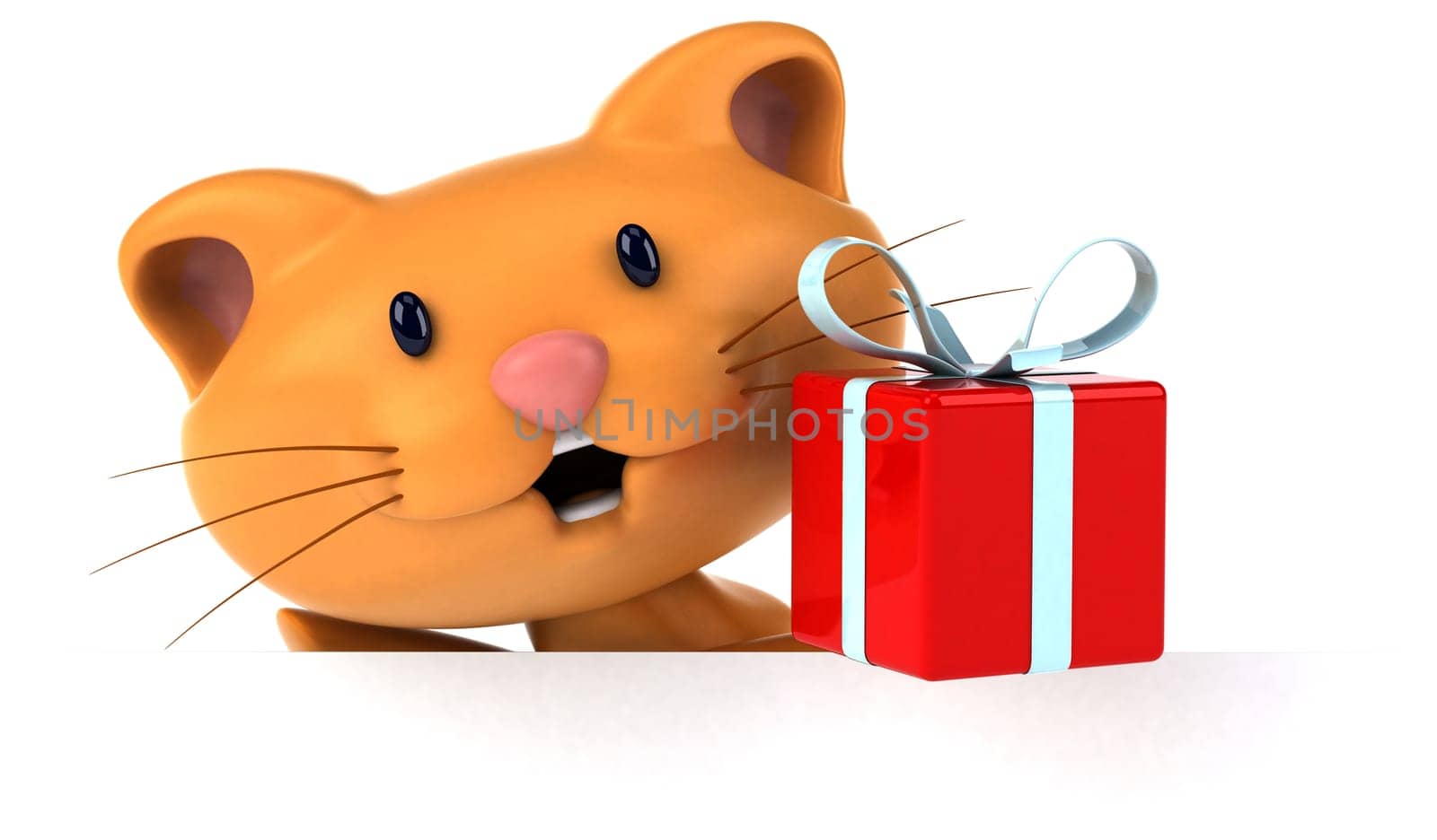 Fun cat - 3D Illustration
