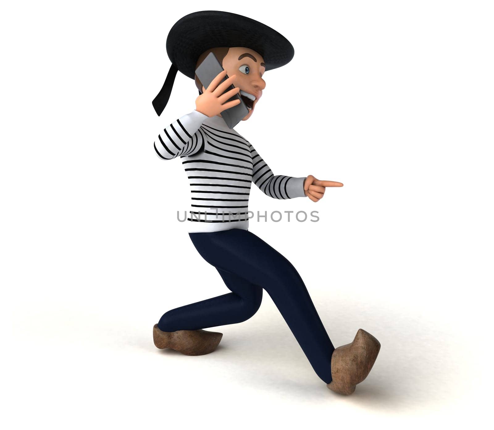 Fun 3d cartoon breton character
