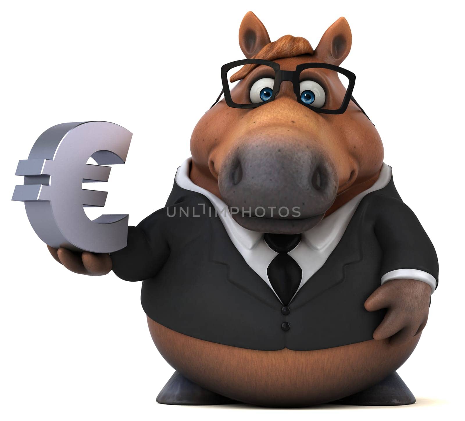 Fun horse - 3D Illustration