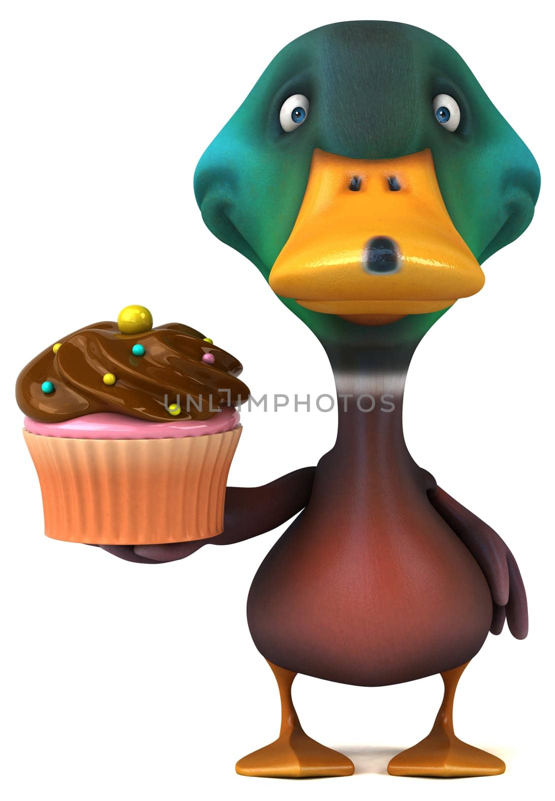 Fun duck - 3D Illustration