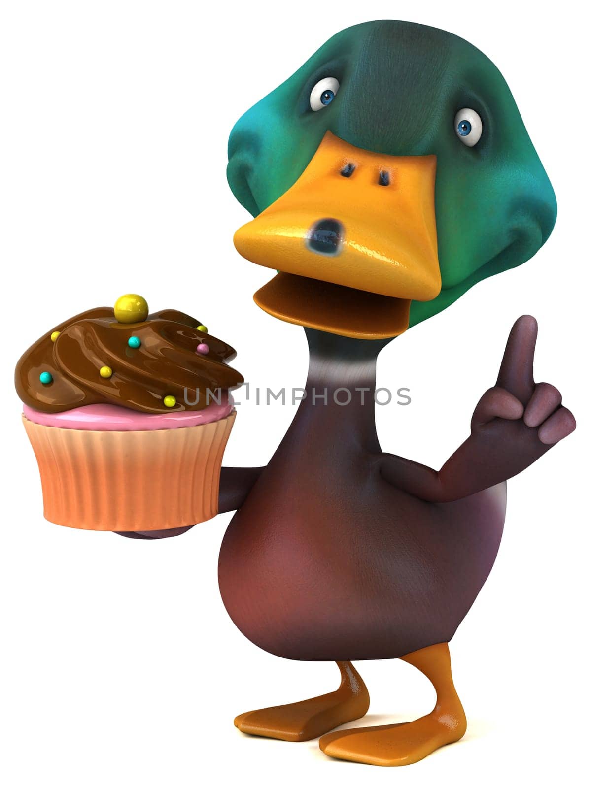 Fun duck - 3D Illustration
