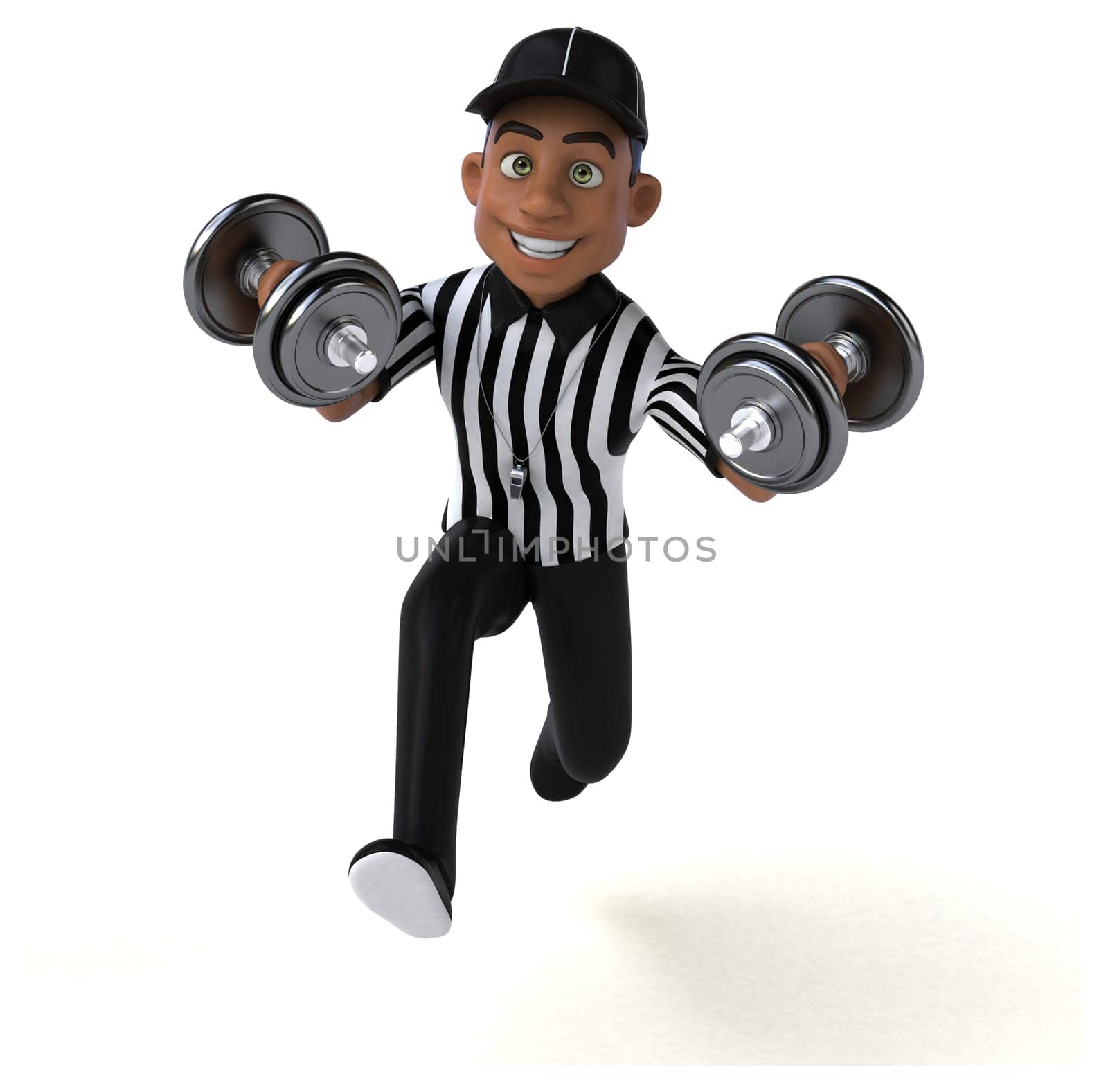 Fun 3D Illustration of an american Referee
