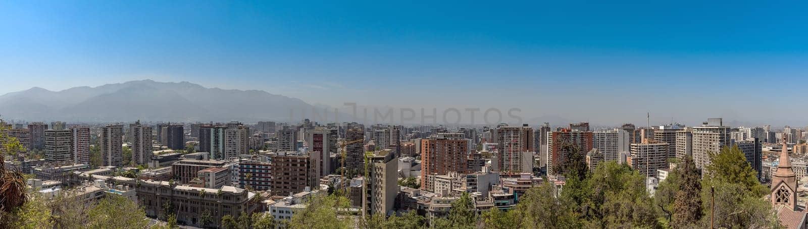 View of the skyline of Santiago, Chile