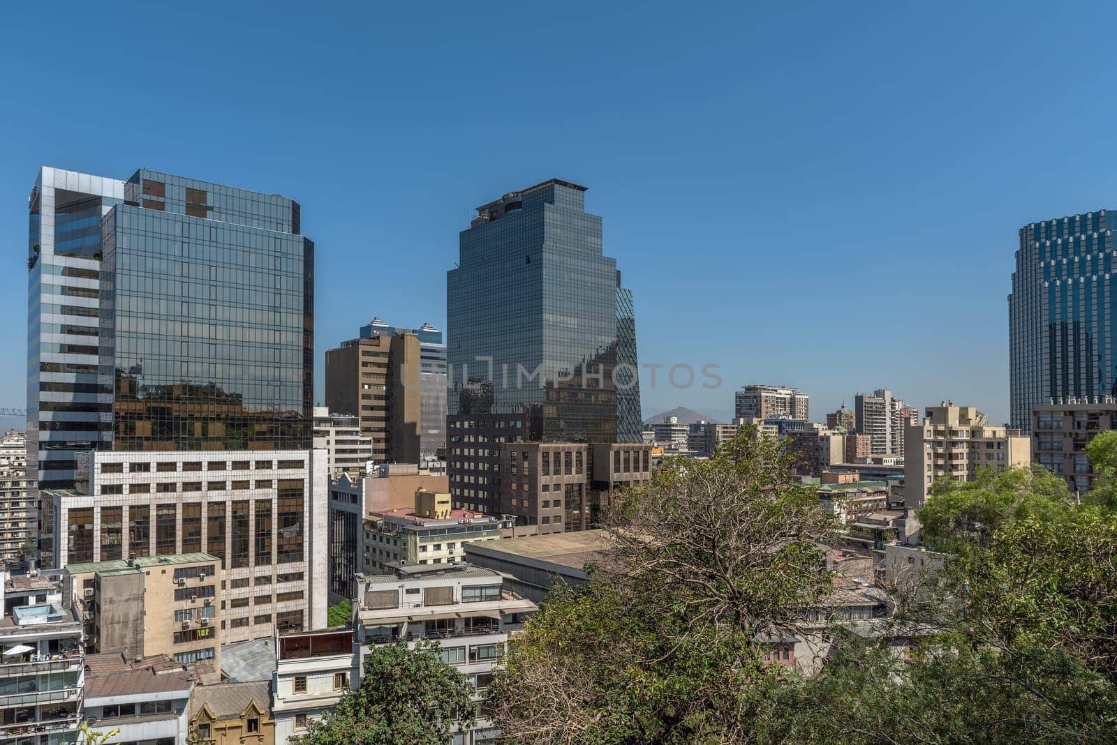 View of the skyline of Santiago, Chile