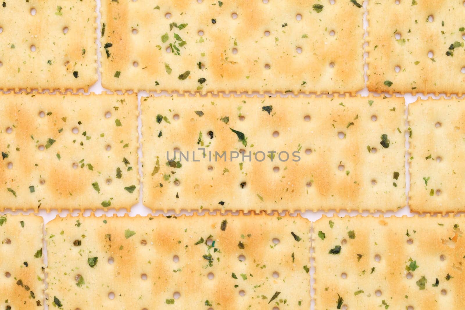 vegetable salty crackers as background