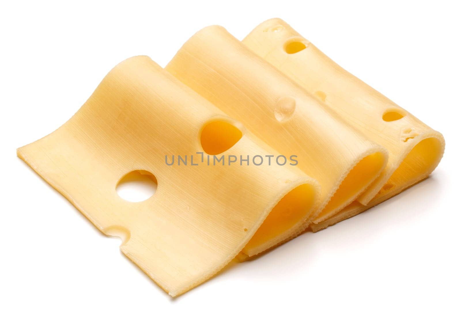 cheese slices isolated on white background cutout